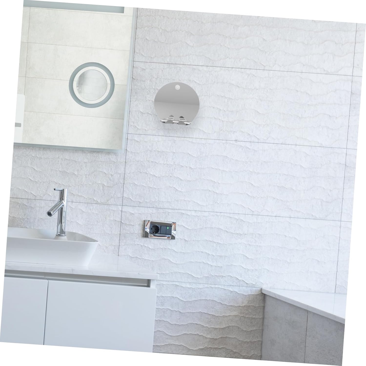 PAMINGONO Simple Acrylic Anti-Fog Mirror Set for Home Bathroom Travel