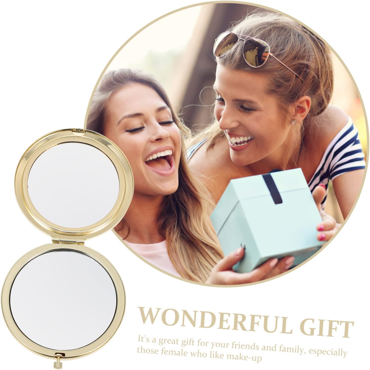Ipetboom Portable Double-Side Diamond Mirror