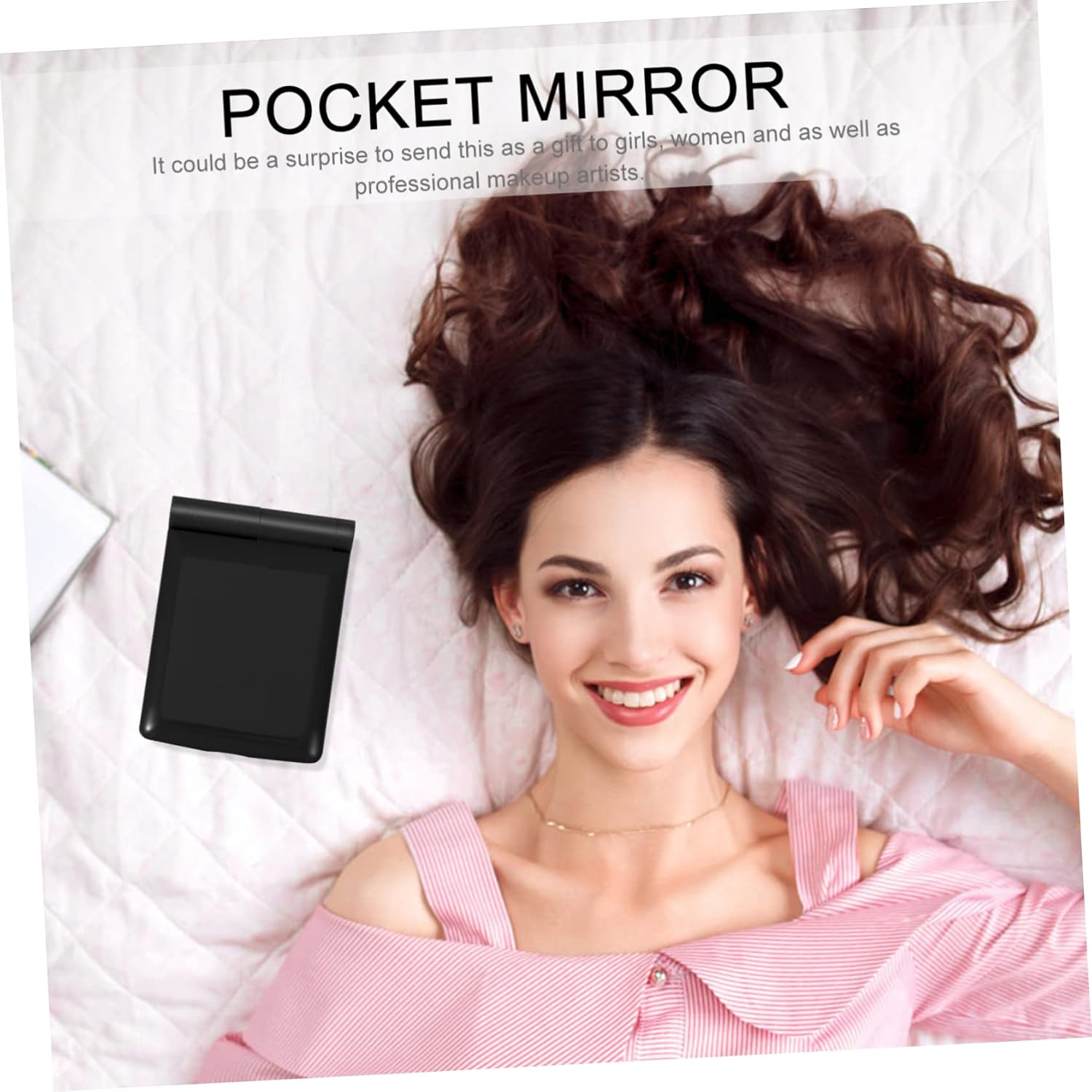 Mikinona Foldable LED Mirror for Makeup Double-Sided Beauty Mirror