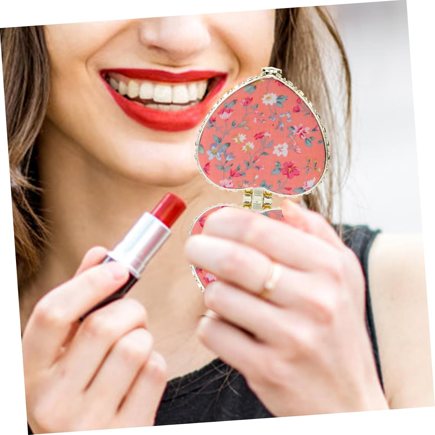 Heart Double-Sided Makeup Mirror for Beauty