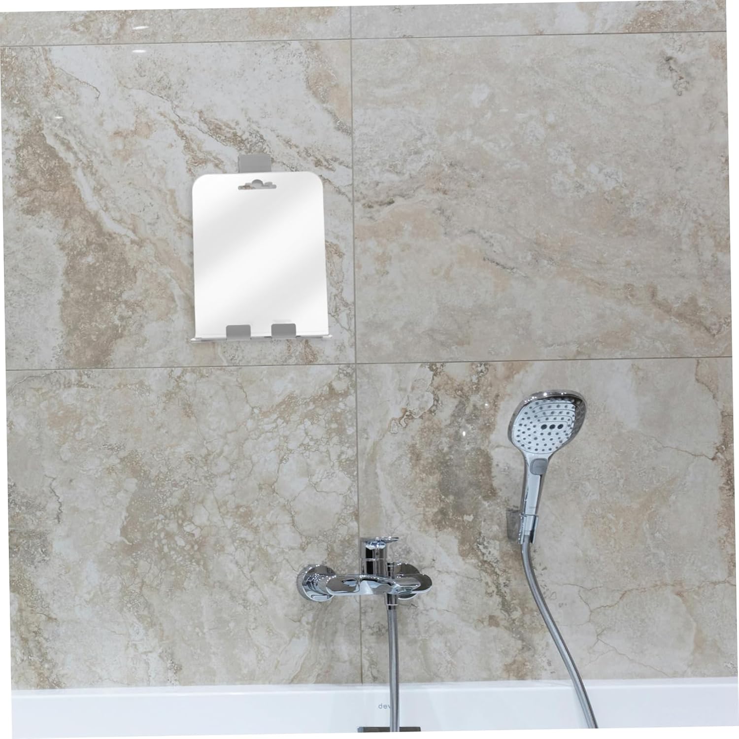 PRETYZOOM Wall Mount Shower Mirror with Razor Holder