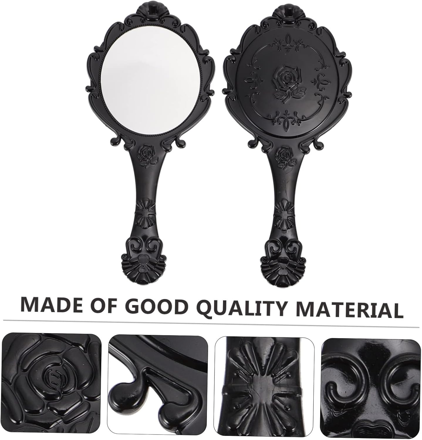 VICASKY 2pcs Retro Portable Makeup Mirror 1