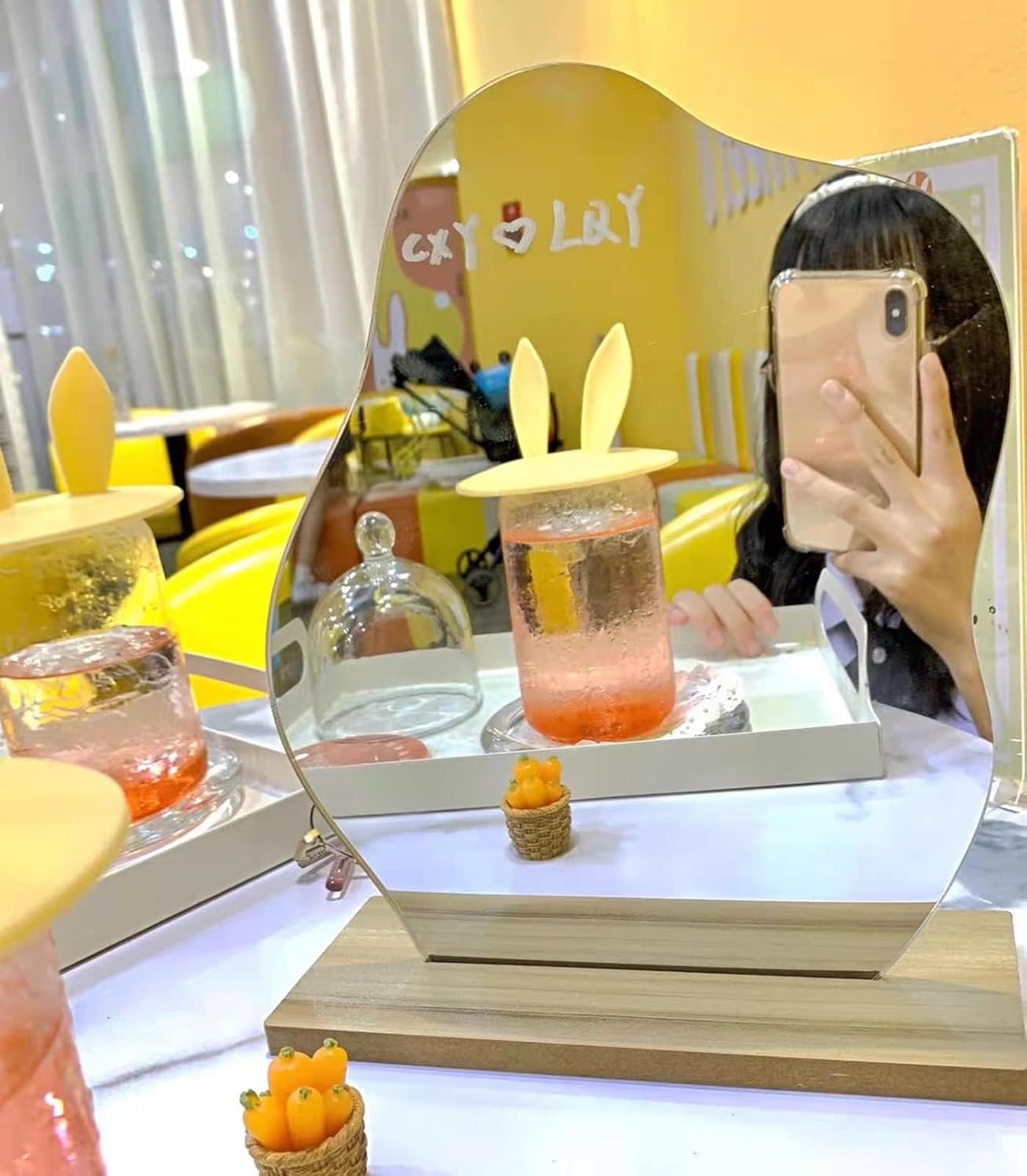 BOOFIRE Cloud Shape Makeup Mirror with Stand 1