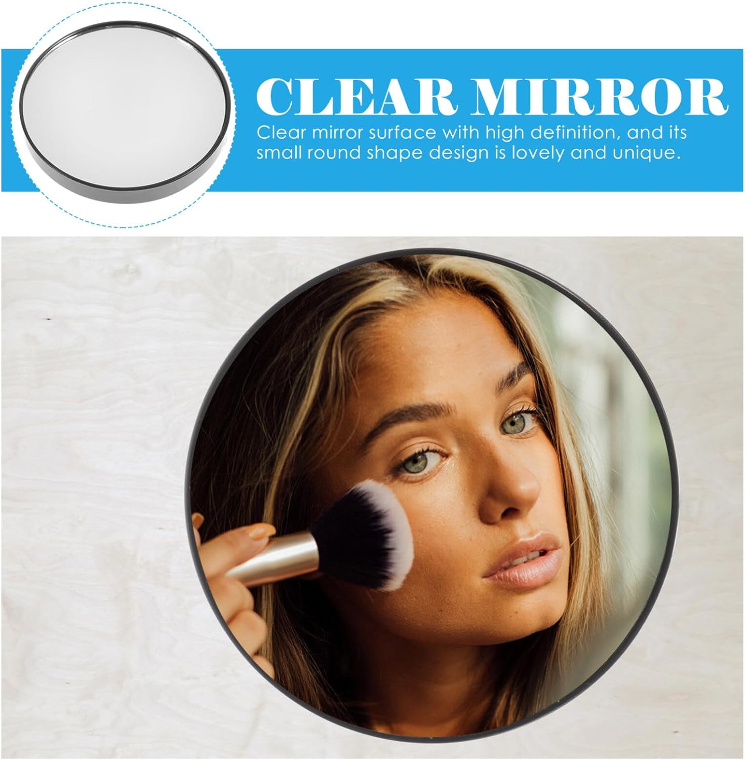 KALLORY 5X Magnifying Mirror With Suction Cups