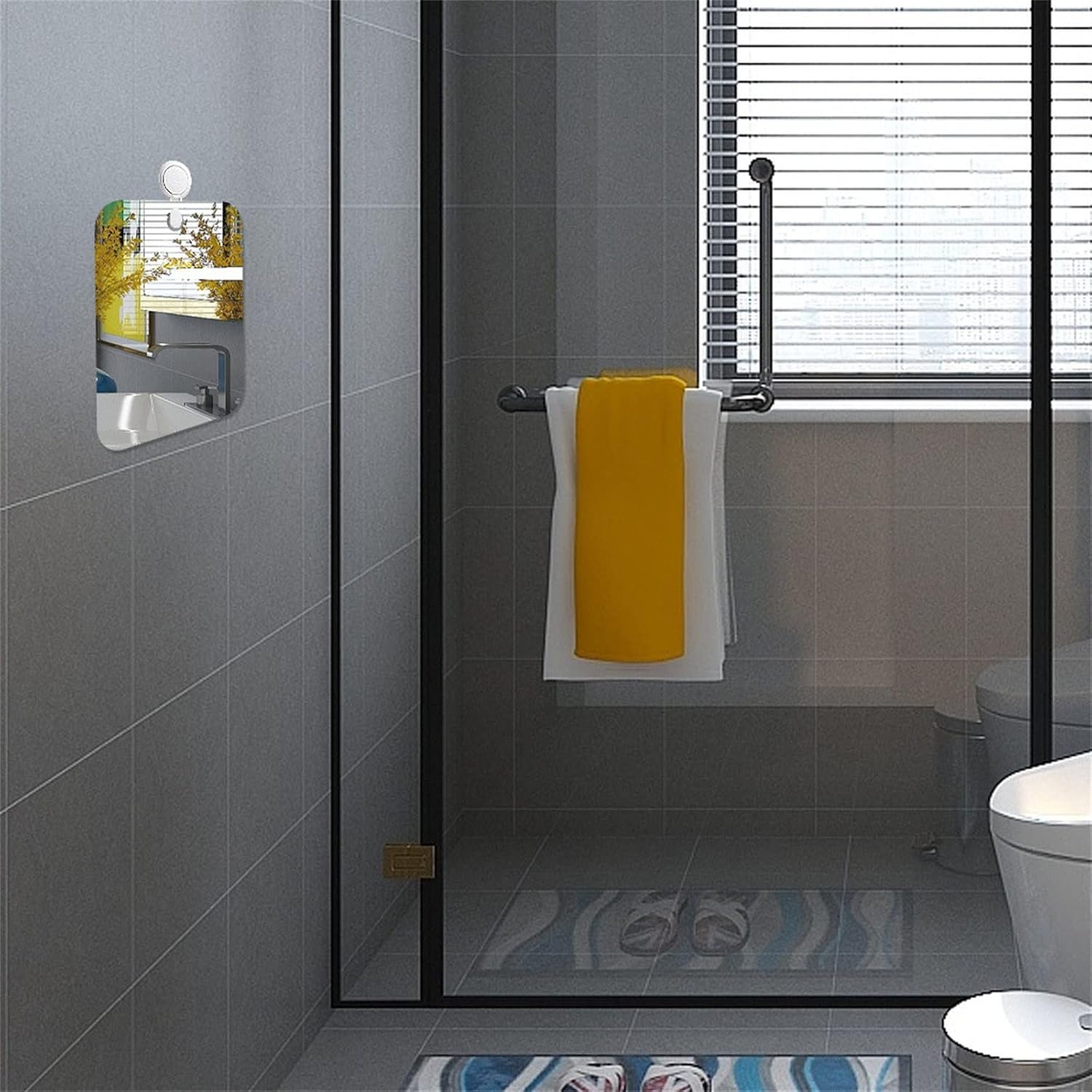 Shatterproof Shower Mirror Fogless for Shaving and Travel