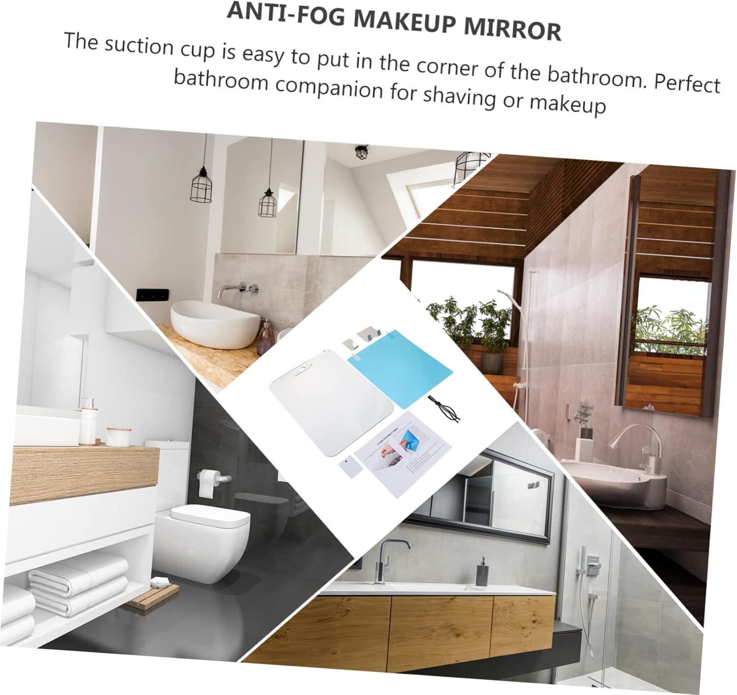 TOVINANNA Practical Anti-Fog Full Body Mirror with Razor Holder