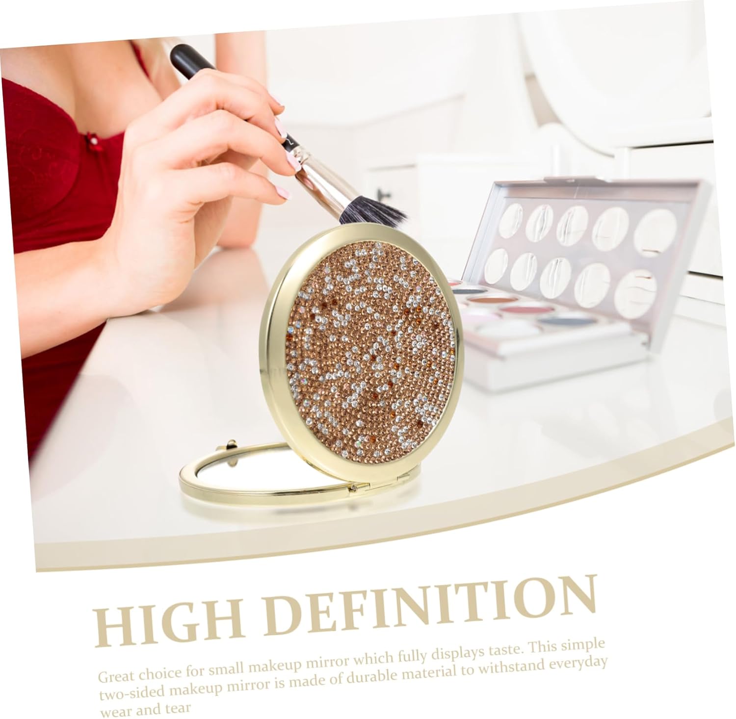 Ipetboom Portable Double-Side Diamond Mirror
