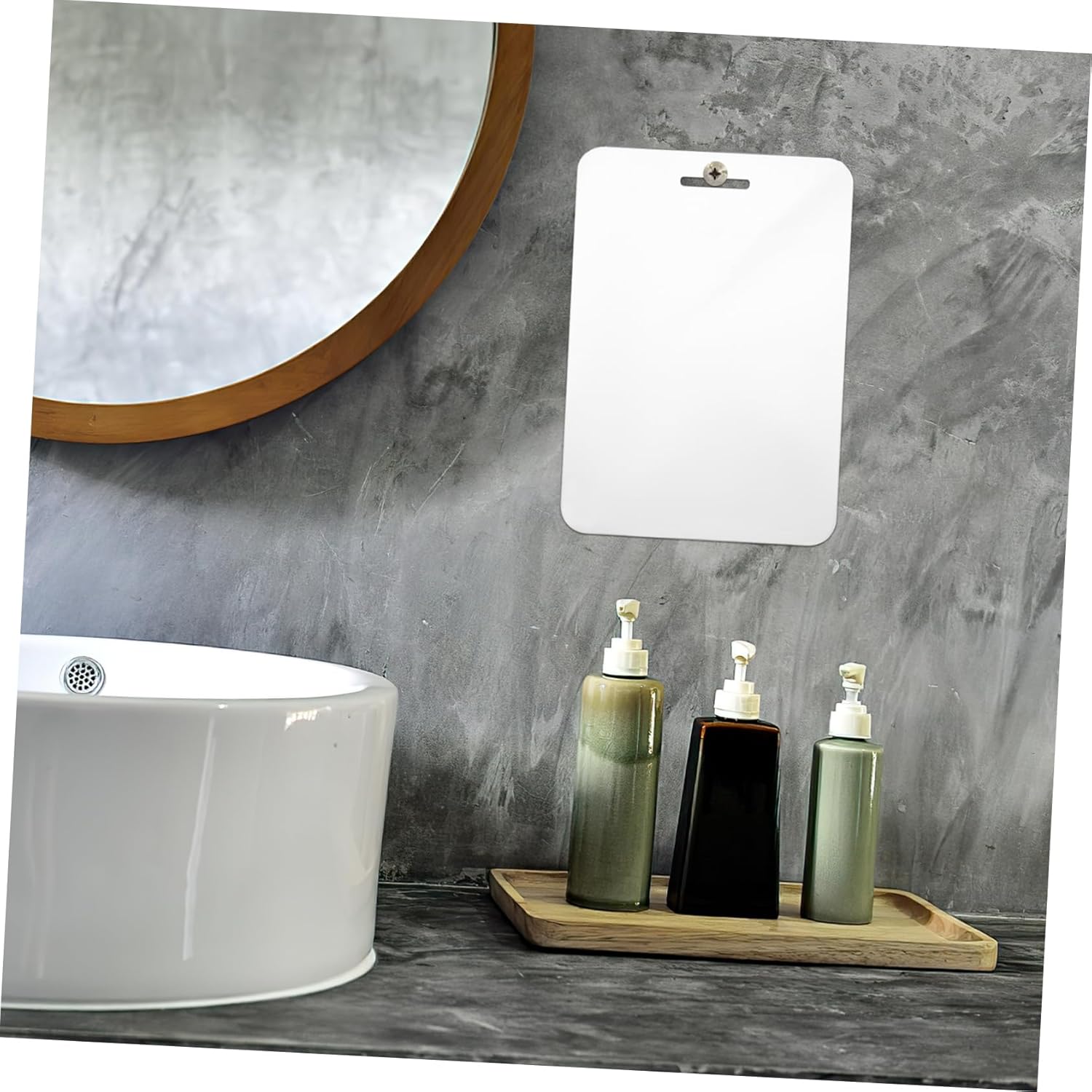 Beatifufu Travel Shaving Mirror 30x20cm Fogless Unbreakable