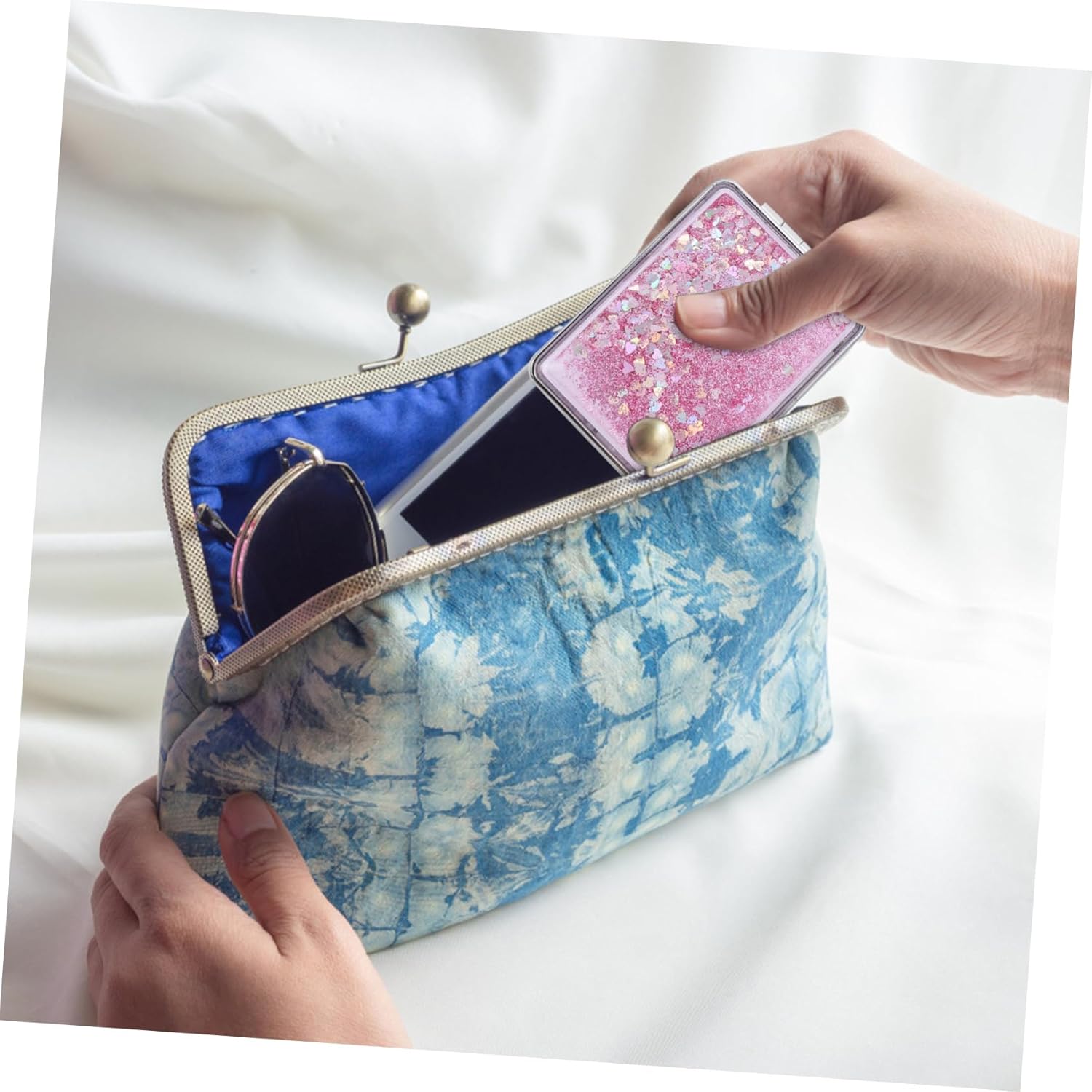 Portable Double-Sided Compact Mirror for Travel Makeup