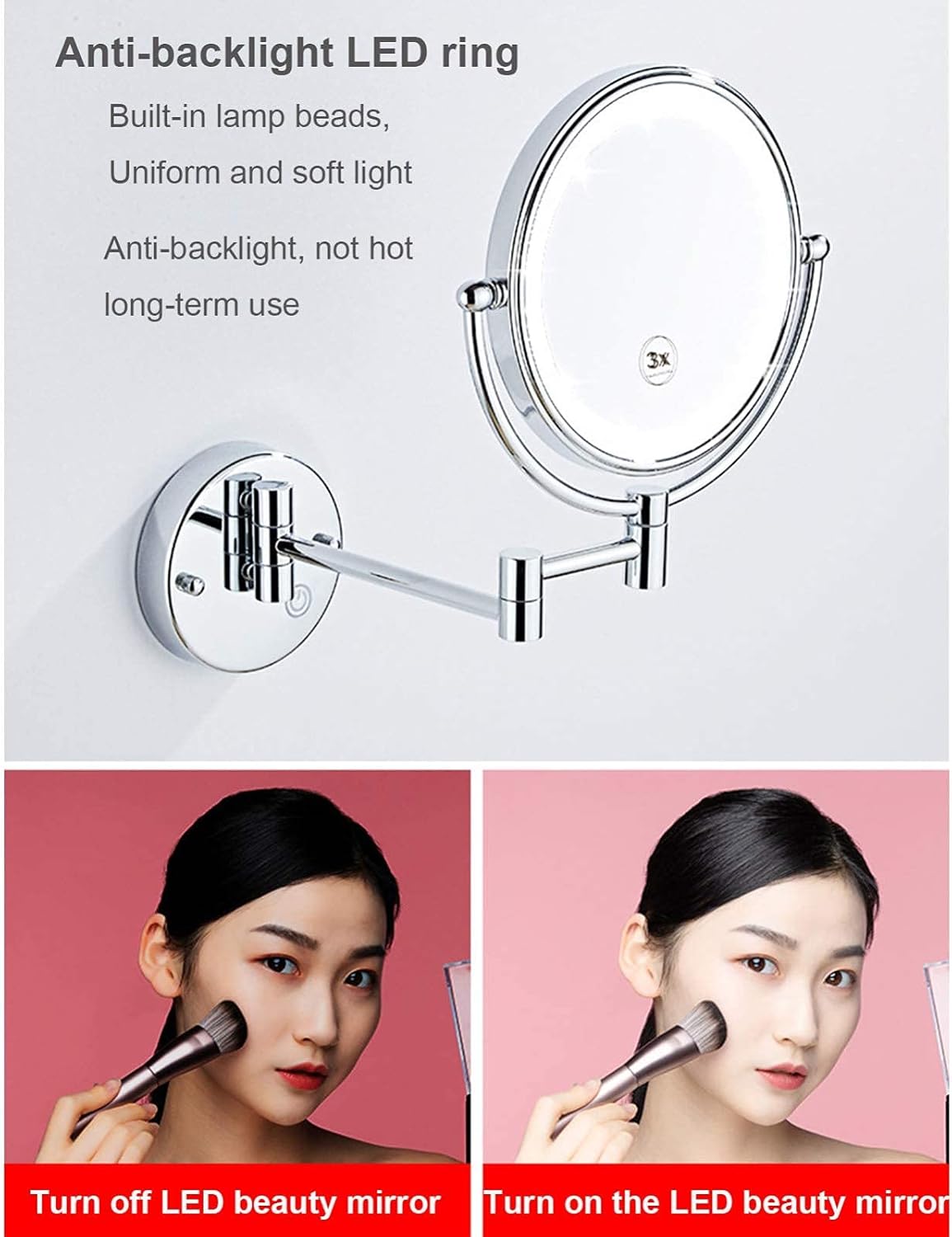 LCARY Wall Mirror 78 Inch Double Sided Swivel 1X10X