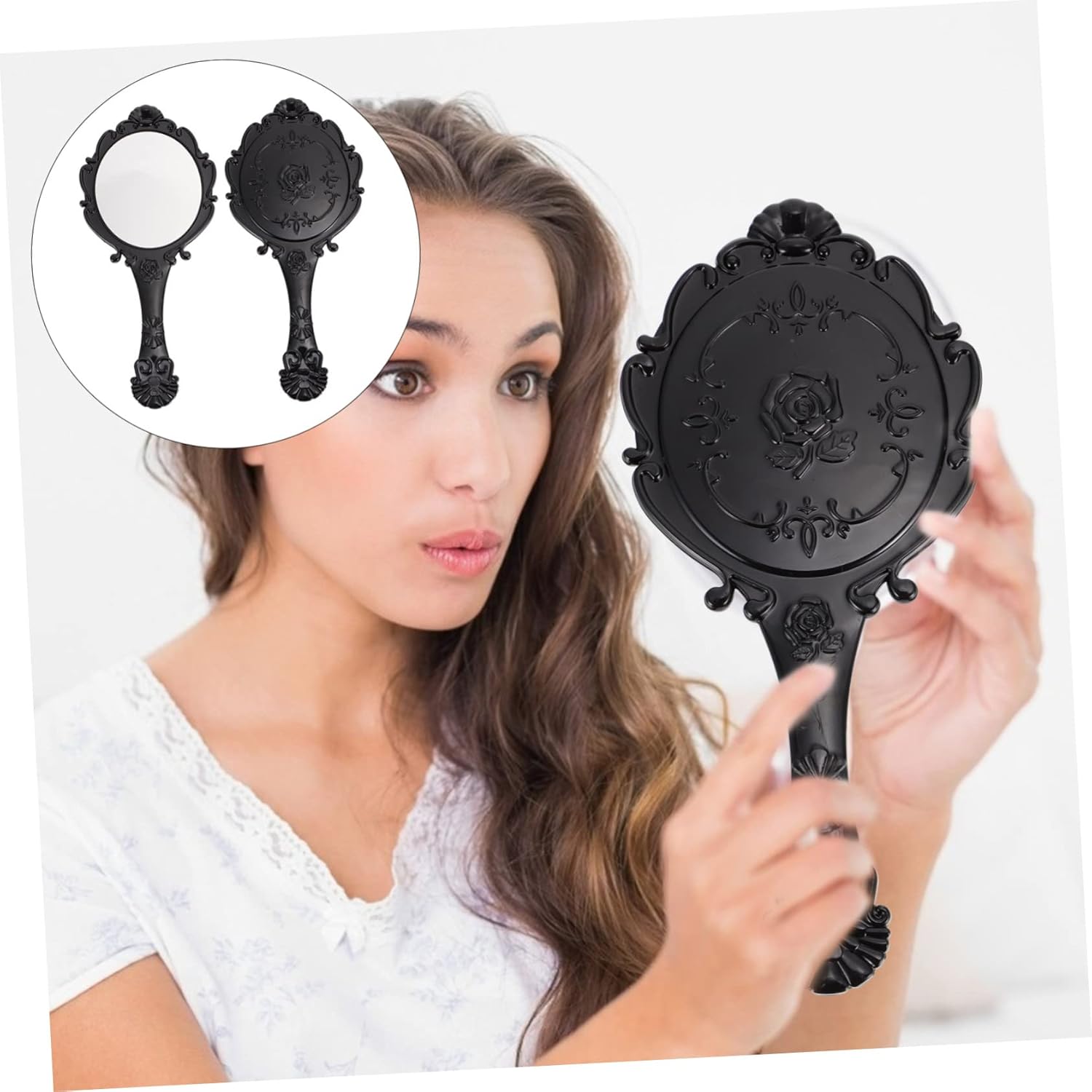 Retro Vanity Mirror with LED Light for Women 1