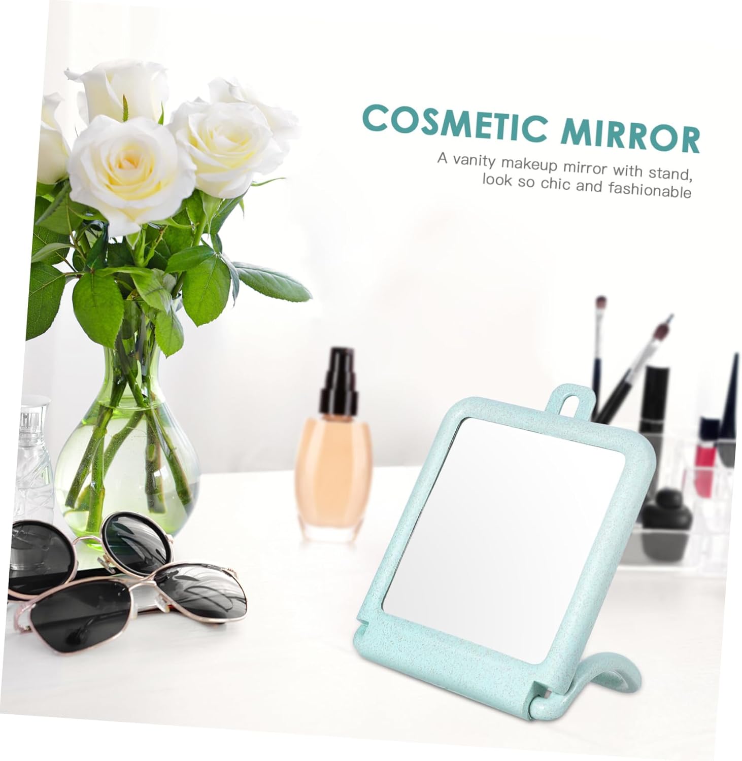 Wall Mounted Makeup Mirror with Stand for Beauty Routine