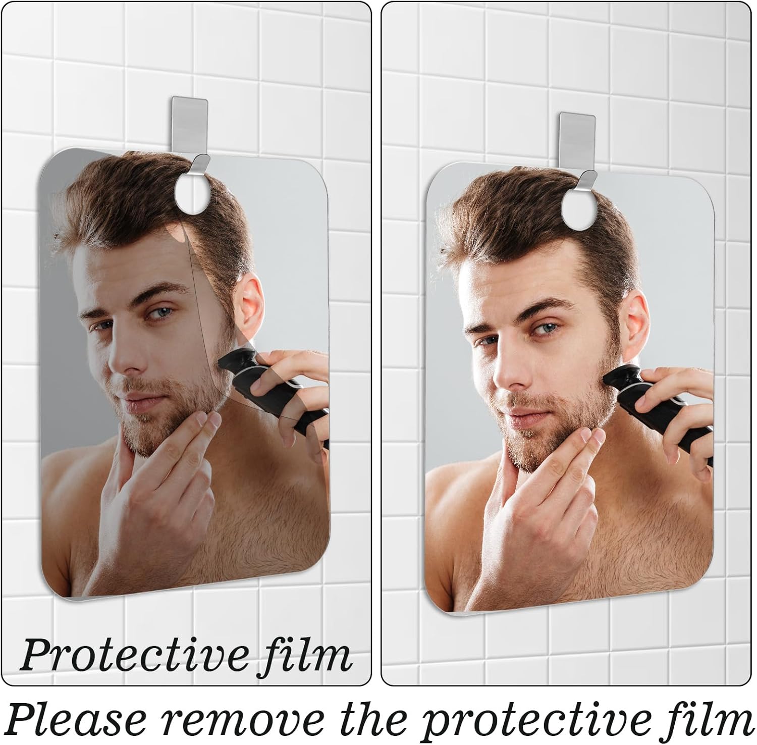 Sorcristy 2 Pack Fogless Acrylic Shower Mirror Set 1