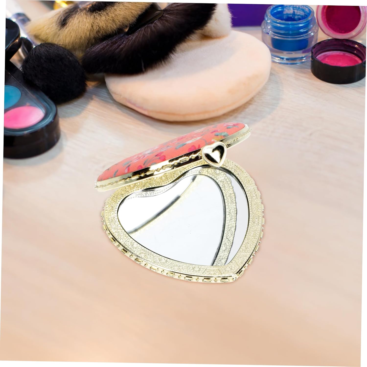 Heart Double-Sided Makeup Mirror for Beauty