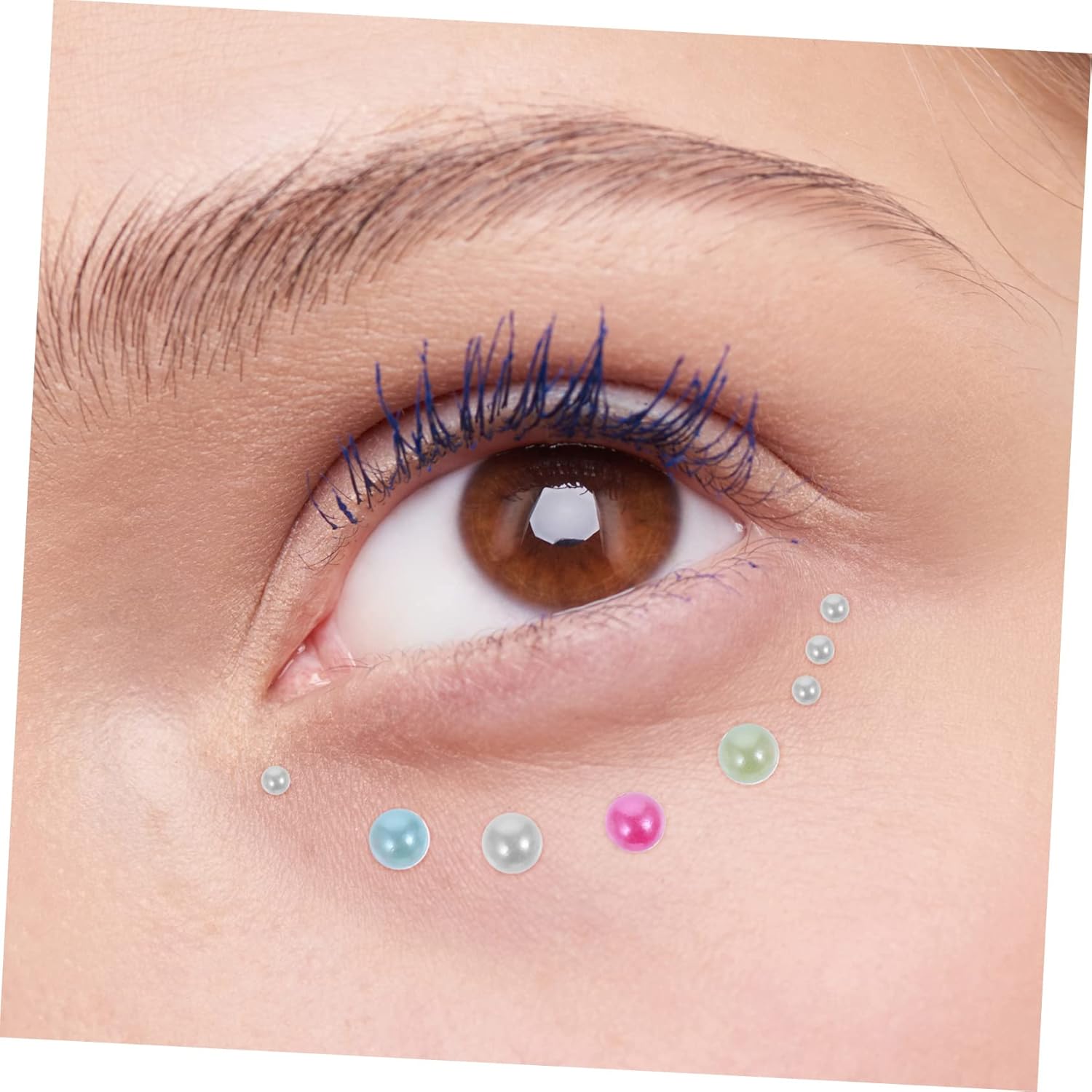 Jojofuny 5 Sets Face Rhinestone Stickers
