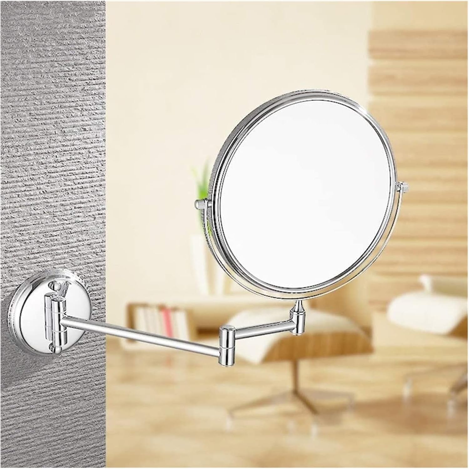 Eliveshown 8 Inch Double-Sided Folding Mirror with 5X Magnification