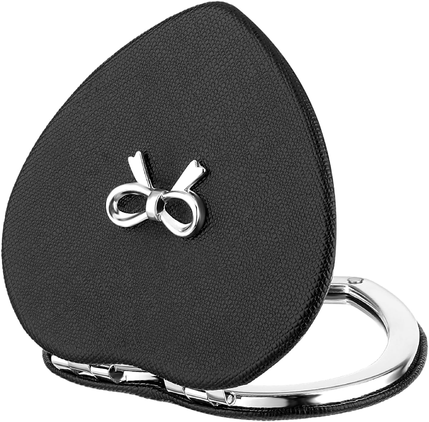 Compact Heart-Shaped Double-Sided Magnifying Mirror for Women