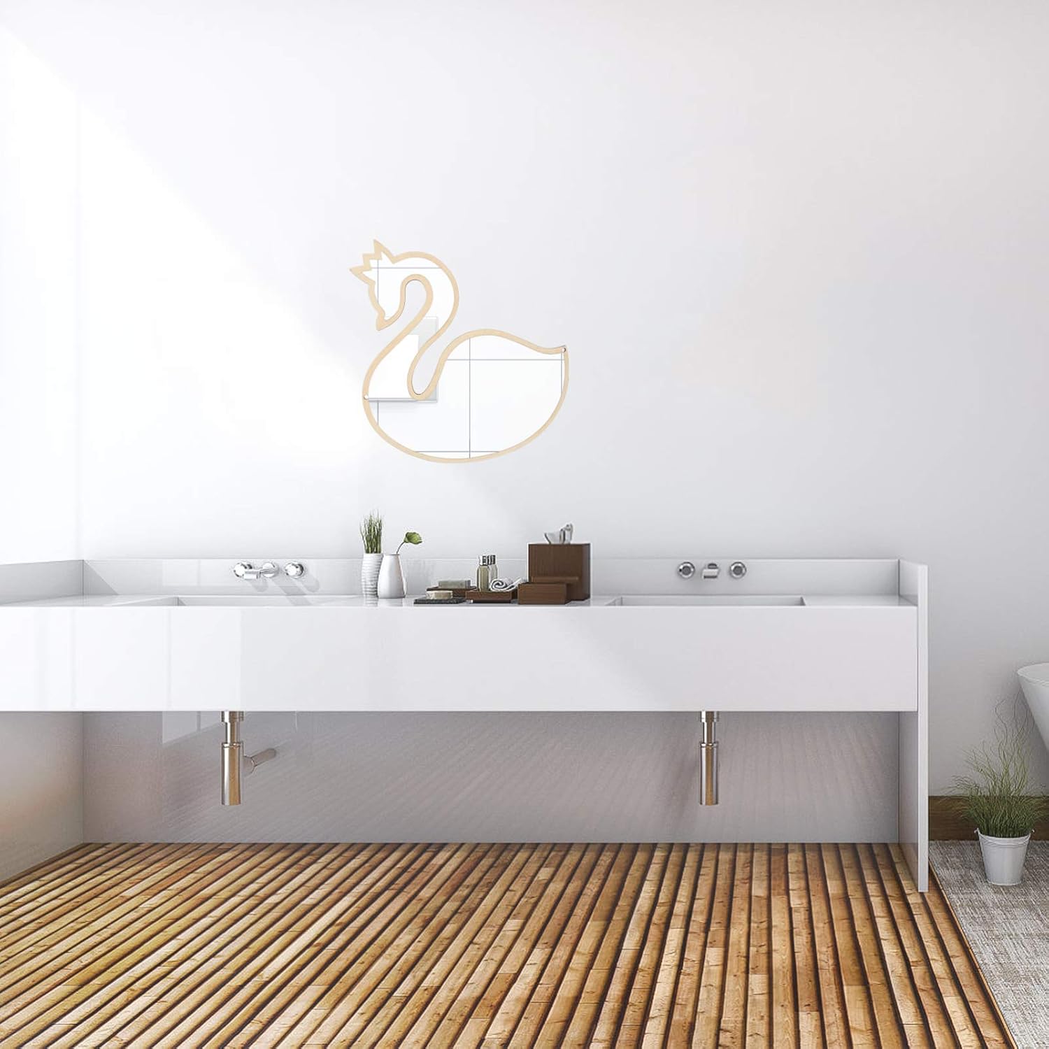 Beaupretty 1pc Elegant Wall-Mounted Mirror for Bathroom