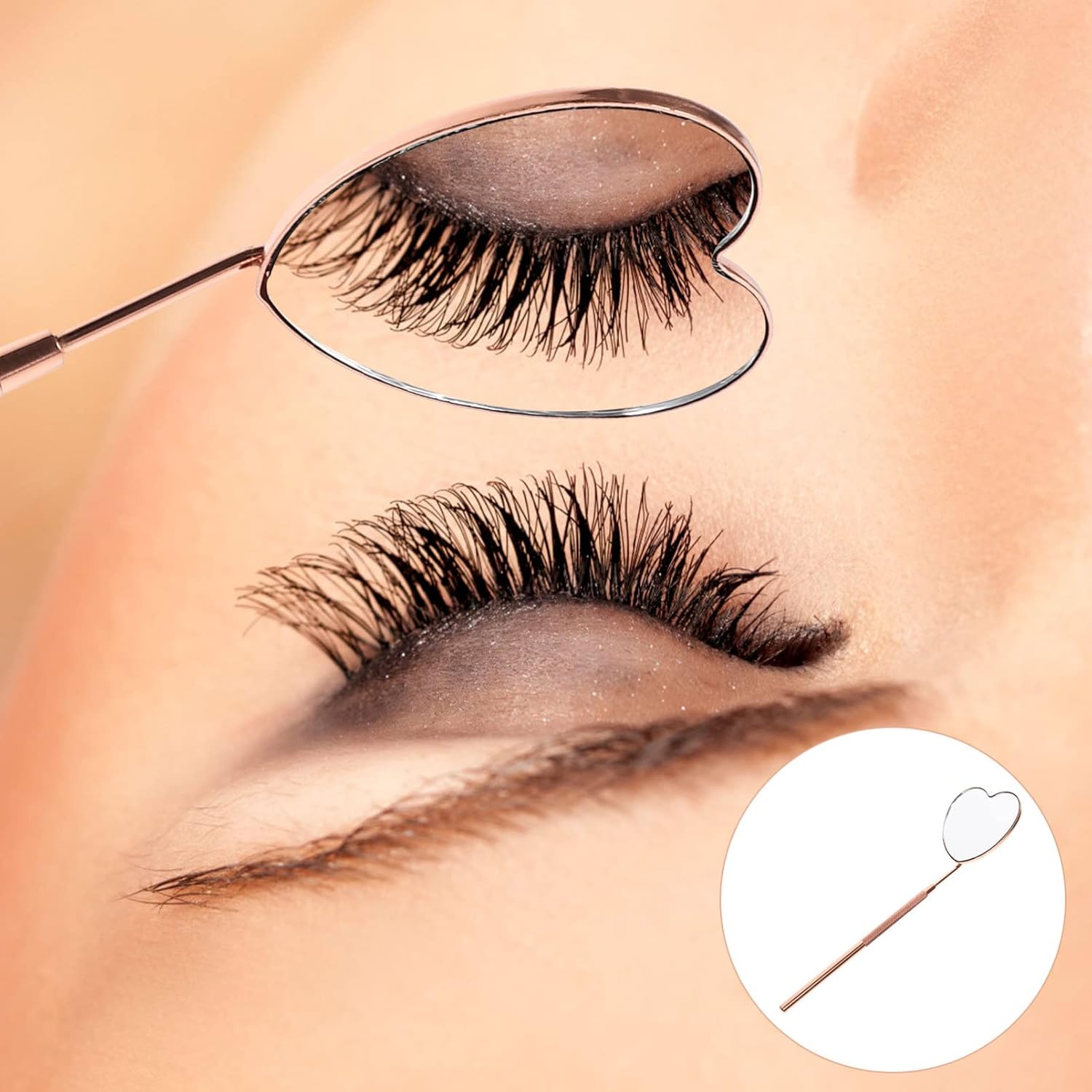 Beaupretty Half-Moon Eyelash Mirror for Home and Salon Use