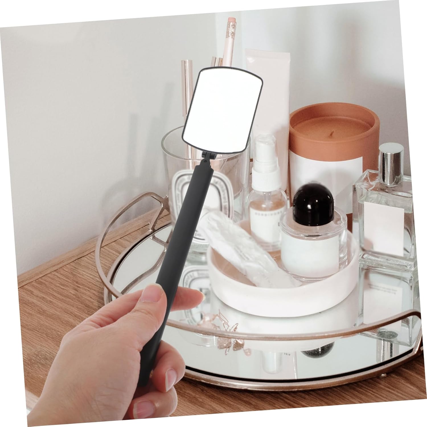 Angoily Folding Rotating Eyelash Mirror for DIY