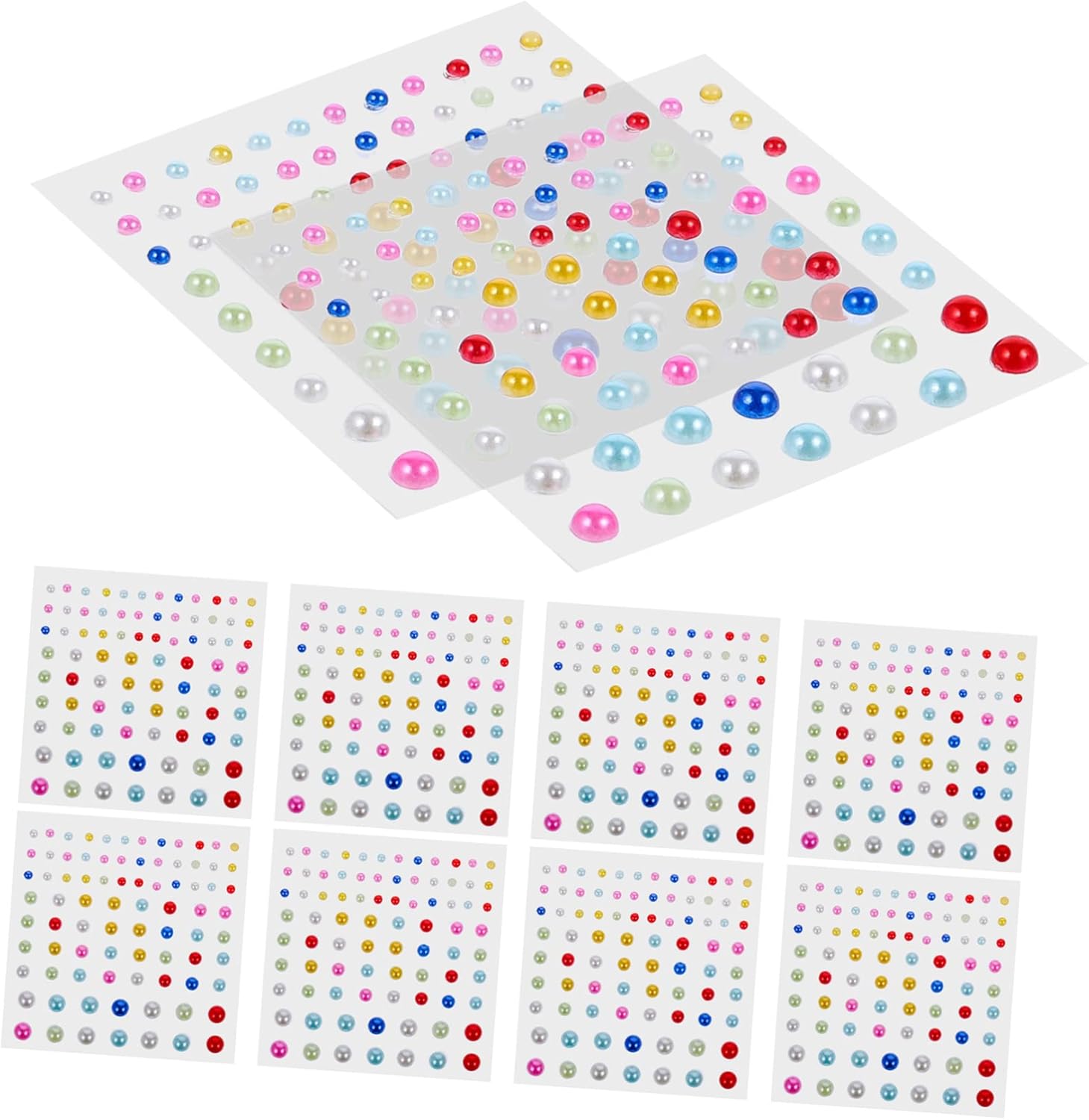Jojofuny 5 Sets Face Rhinestone Stickers