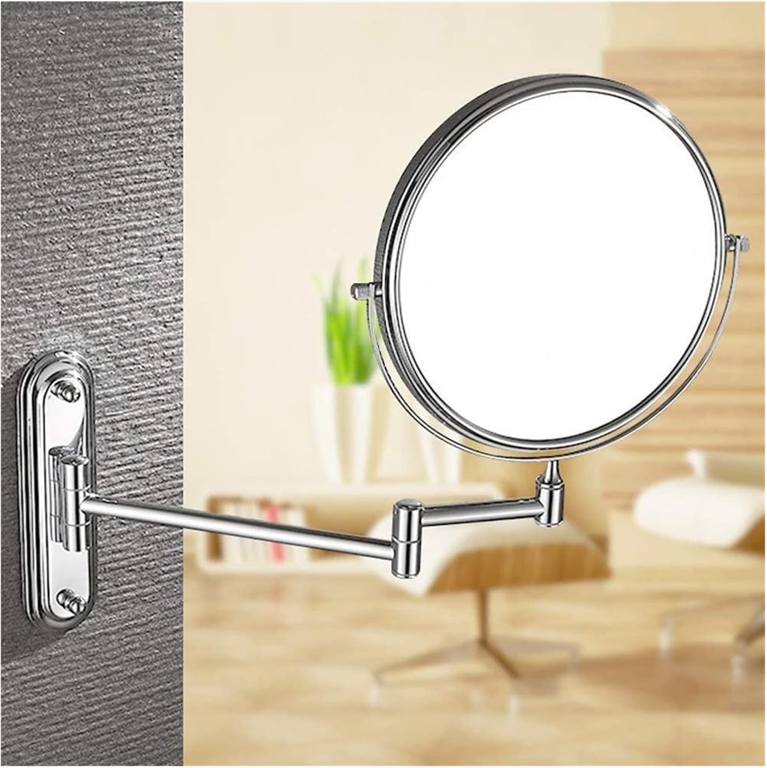Elegant Wall-Mounted Makeup Mirror with 7X Magnification 1