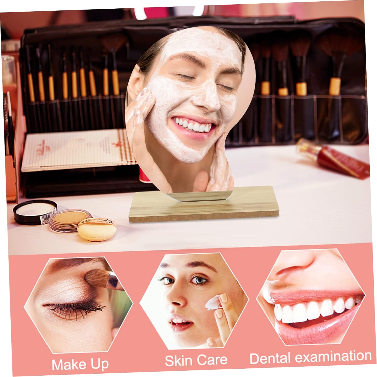 VOSAREA Frameless Acrylic Makeup Mirror