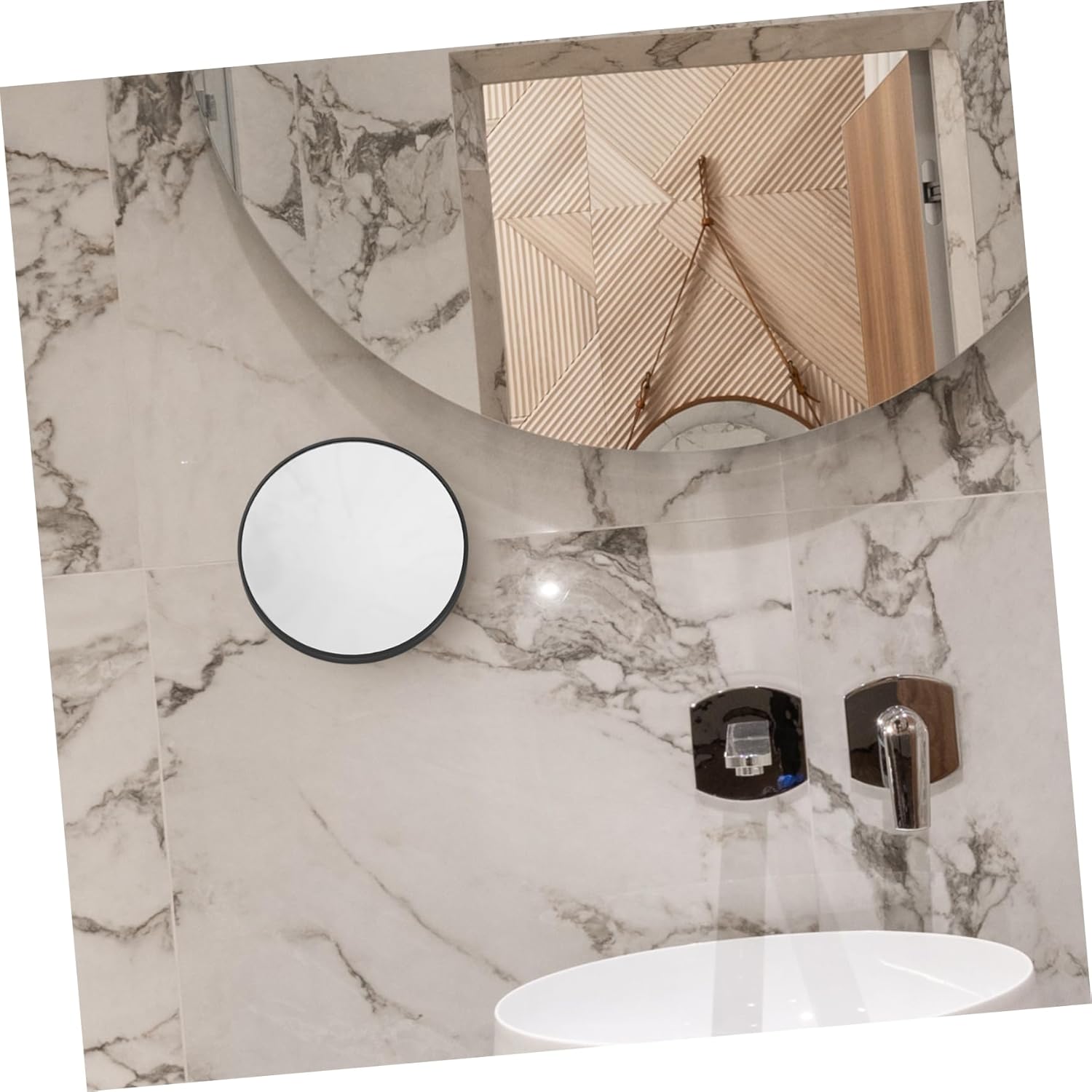 OUNONA 10x Magnifying Mirror with Suction Cups Black