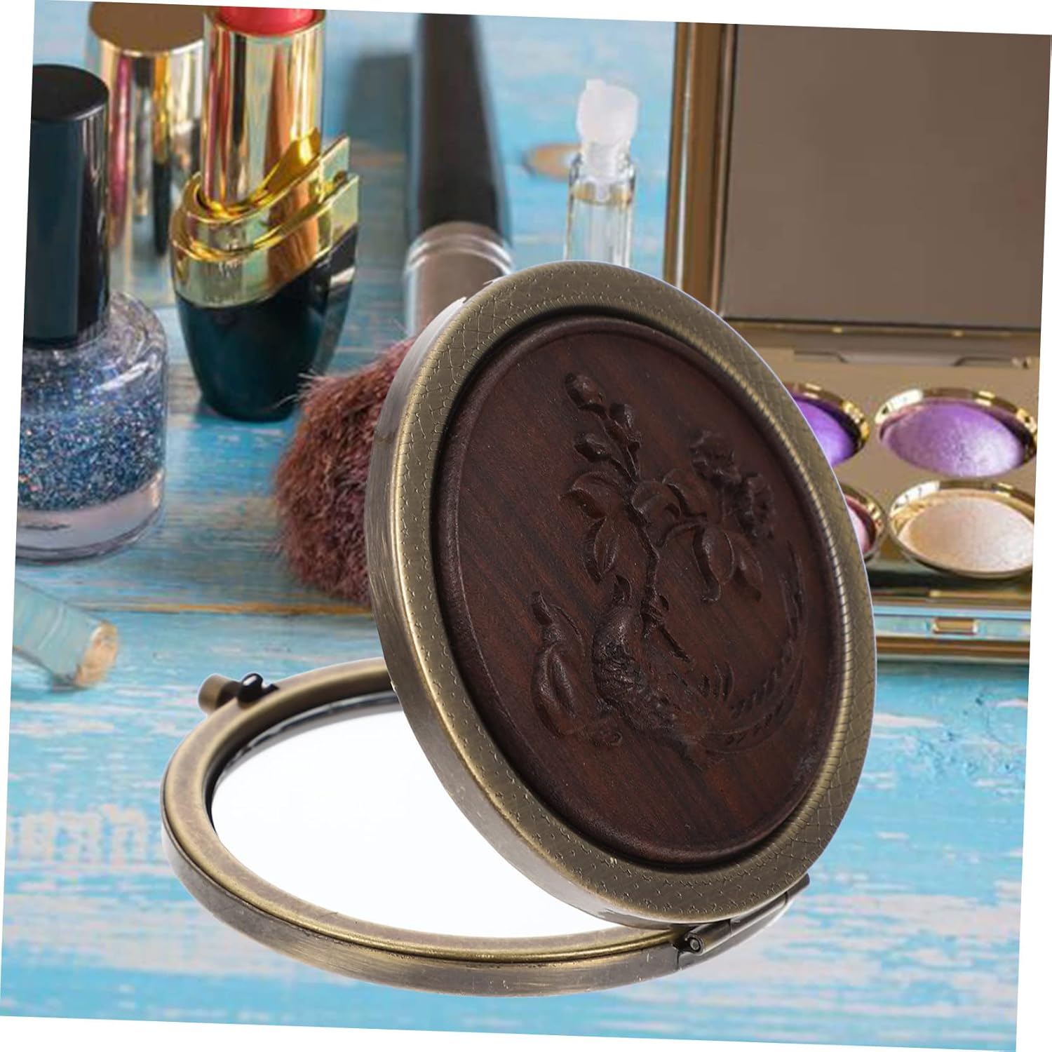 Ipetboom Foldable Makeup Mirror Two-Sided Glass