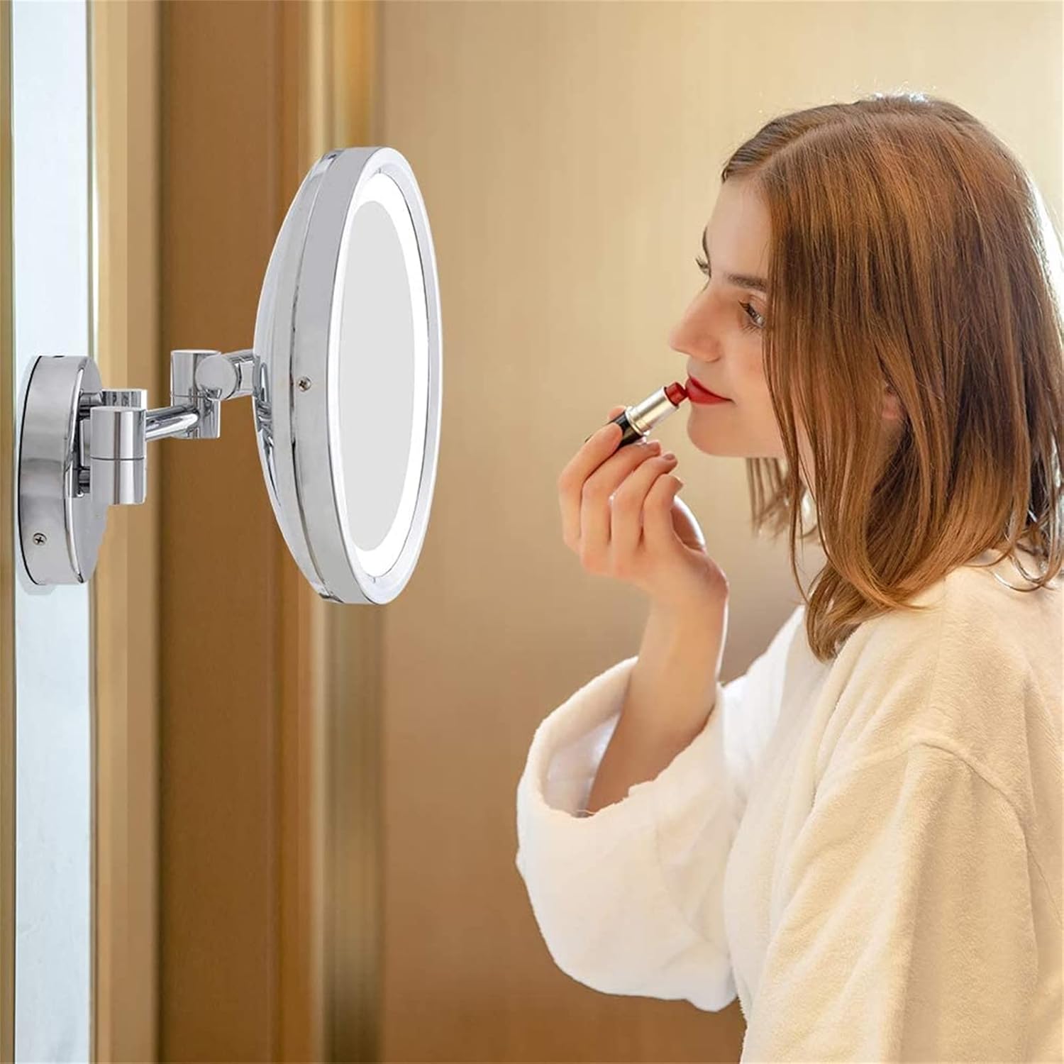 NOVOCE Smart Sensor Makeup Mirror with Lights 10X Magnification