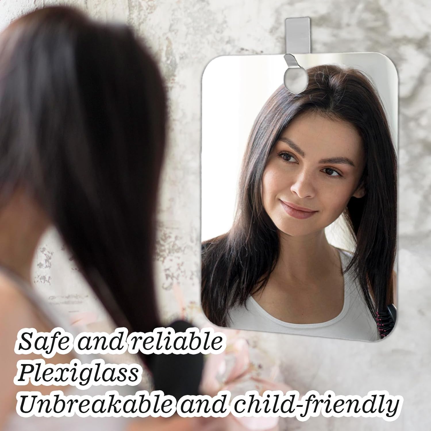 Sorcristy 2 Pack Fogless Acrylic Shower Mirror Set 1