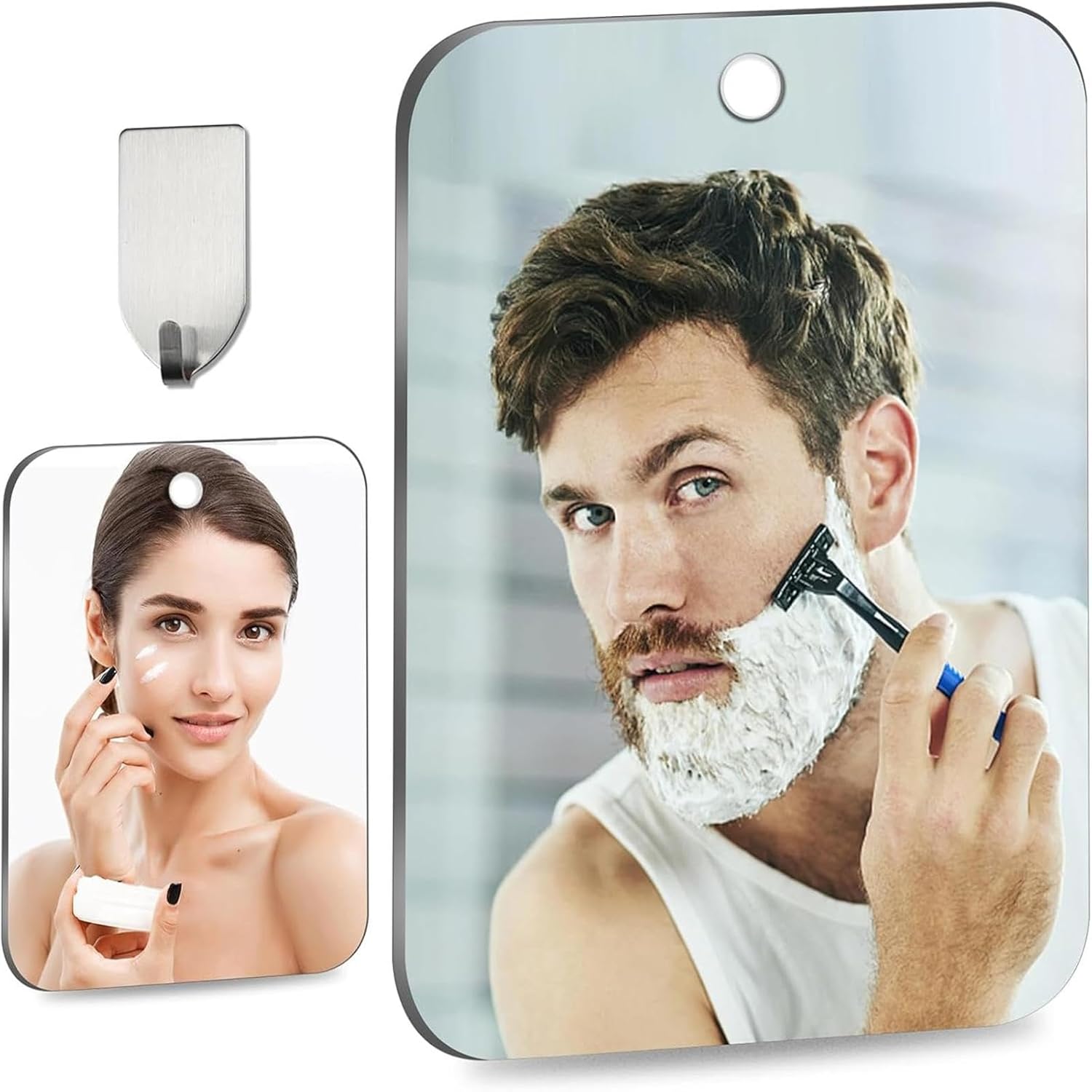 Fogless Shower Mirror for Shaving and Travel