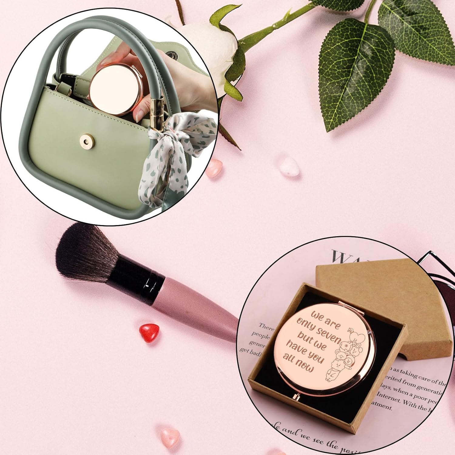 AKTAP Korean Pop Characters Makeup Mirror for BTS Fans