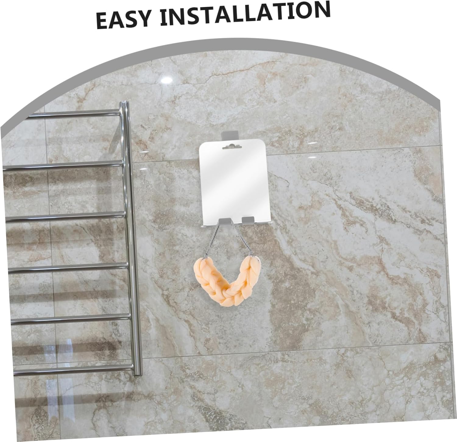 PRETYZOOM Wall Mount Shower Mirror with Razor Holder