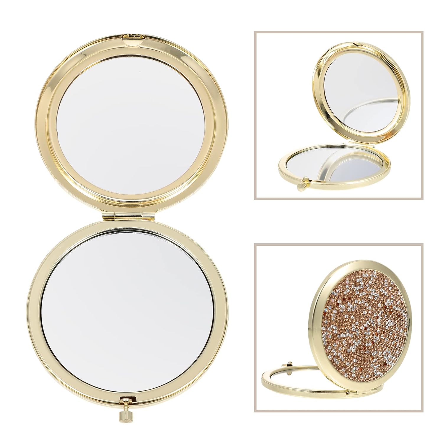 Beavorty Women Portable Foldable Makeup Mirror