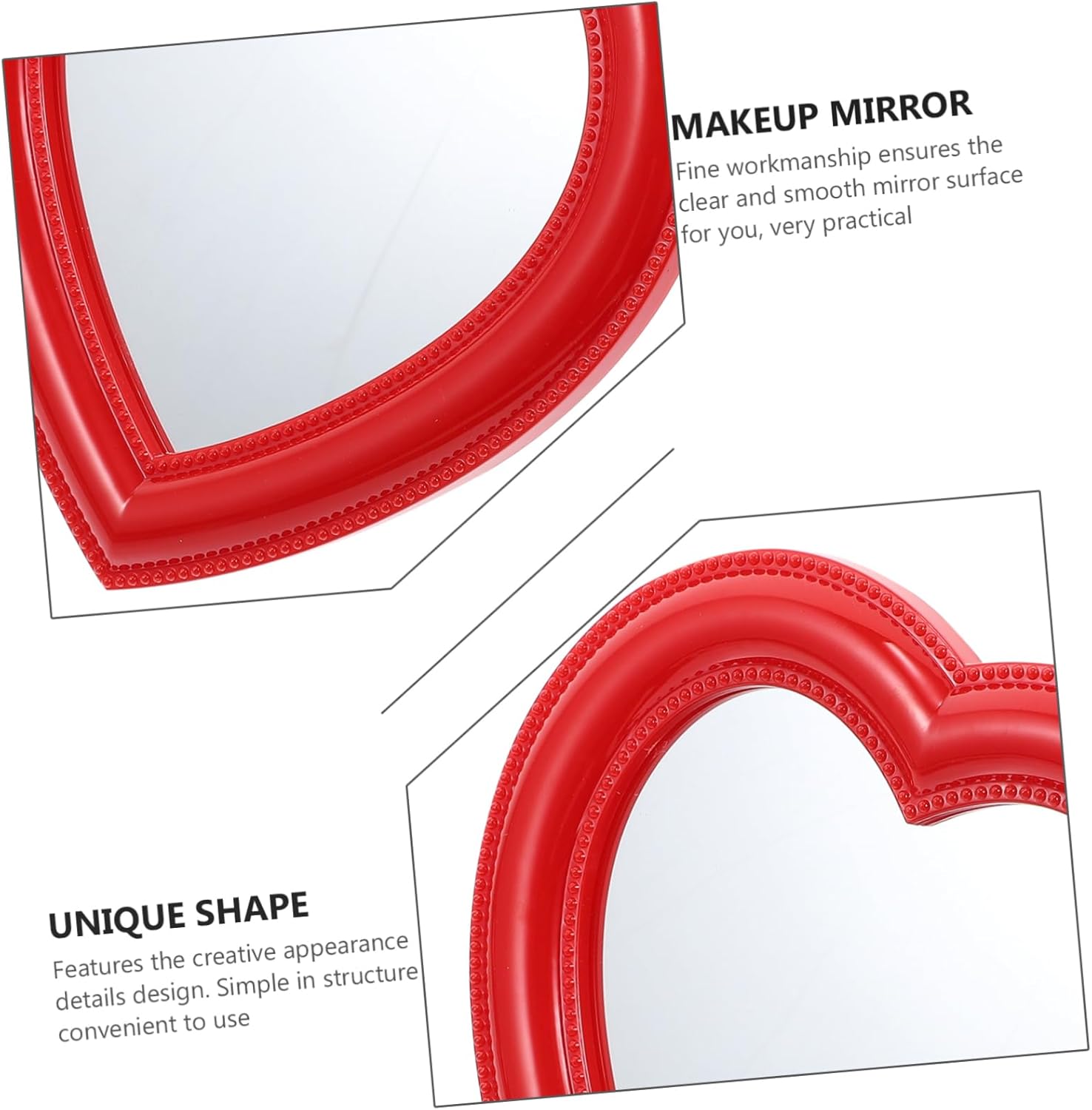 BESTYASH Heart Shaped Desktop Makeup Mirror 1