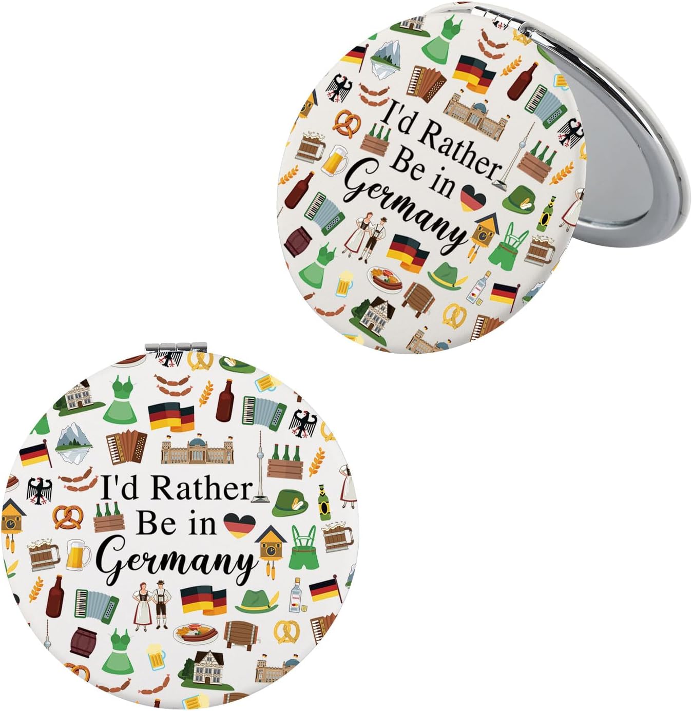 OKEYCH Funny Makeup Mirror Germany Travel Gift