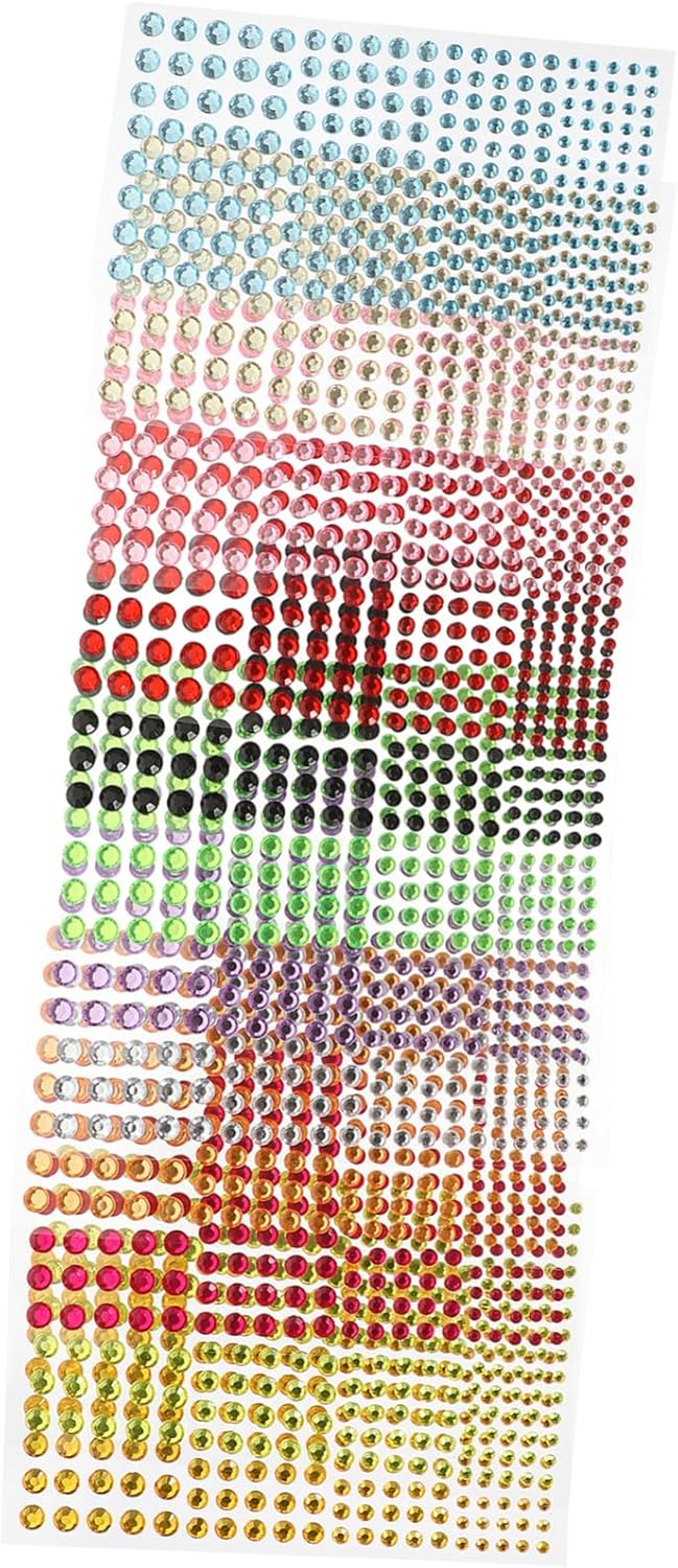 Didiseaon 3 Sets Self Adhesive Face Rhinestones