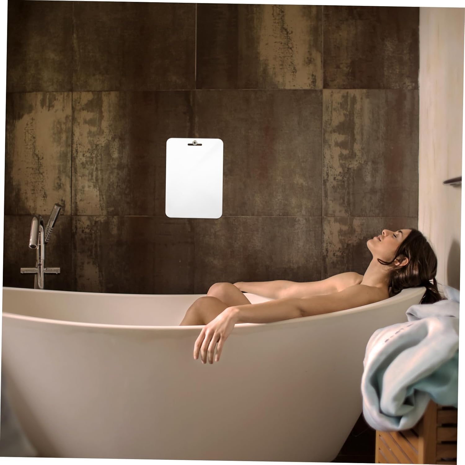 MERRYHAPY Fogless Acrylic Mirror 30x20cm Shaver Shower Wall Hanging