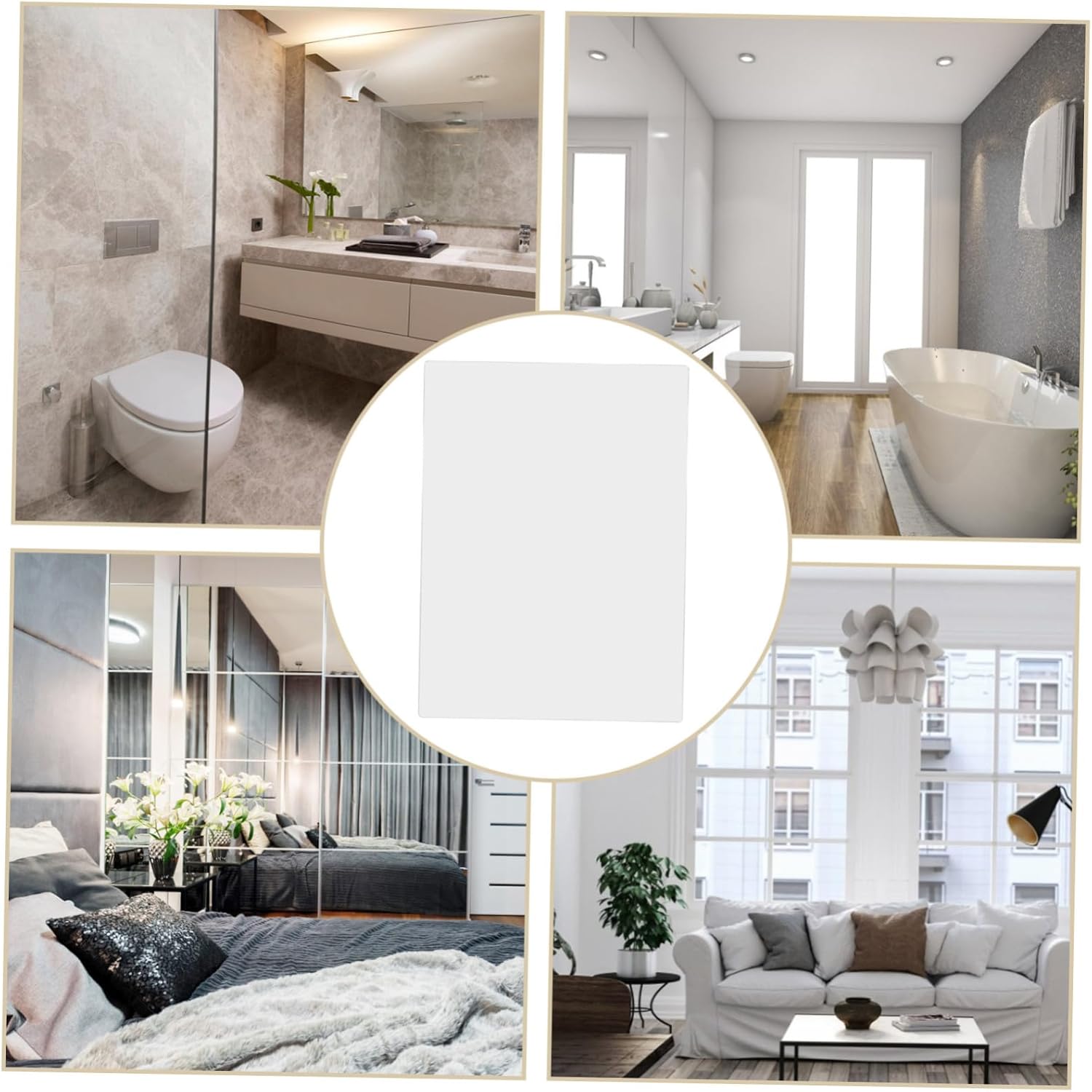 PRETYZOOM Stylish Acrylic Makeup Mirror For Desktop And Wall Use