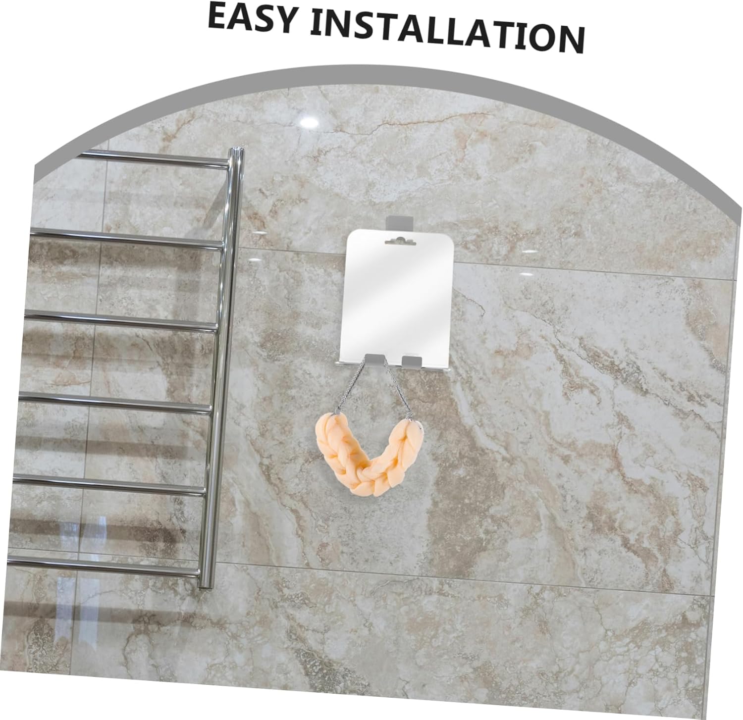 Fogless Shower Mirror with Shelf and Hooks