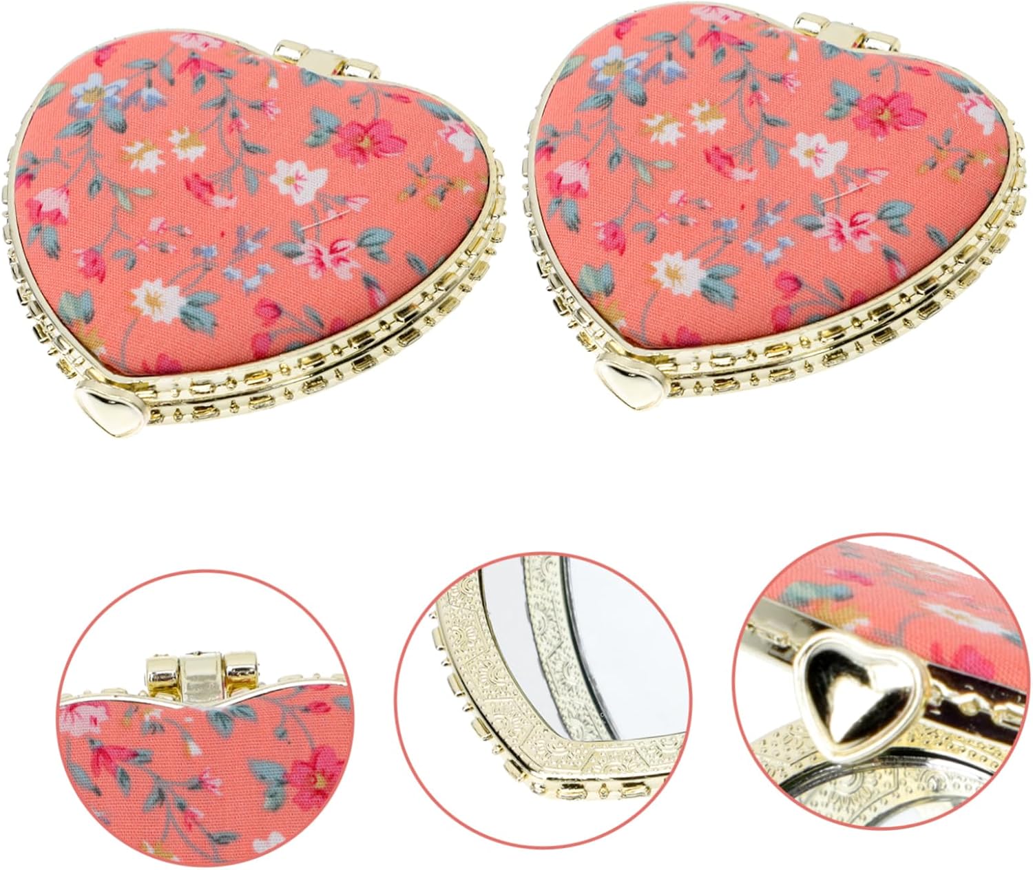Heart Double-Sided Makeup Mirror for Beauty