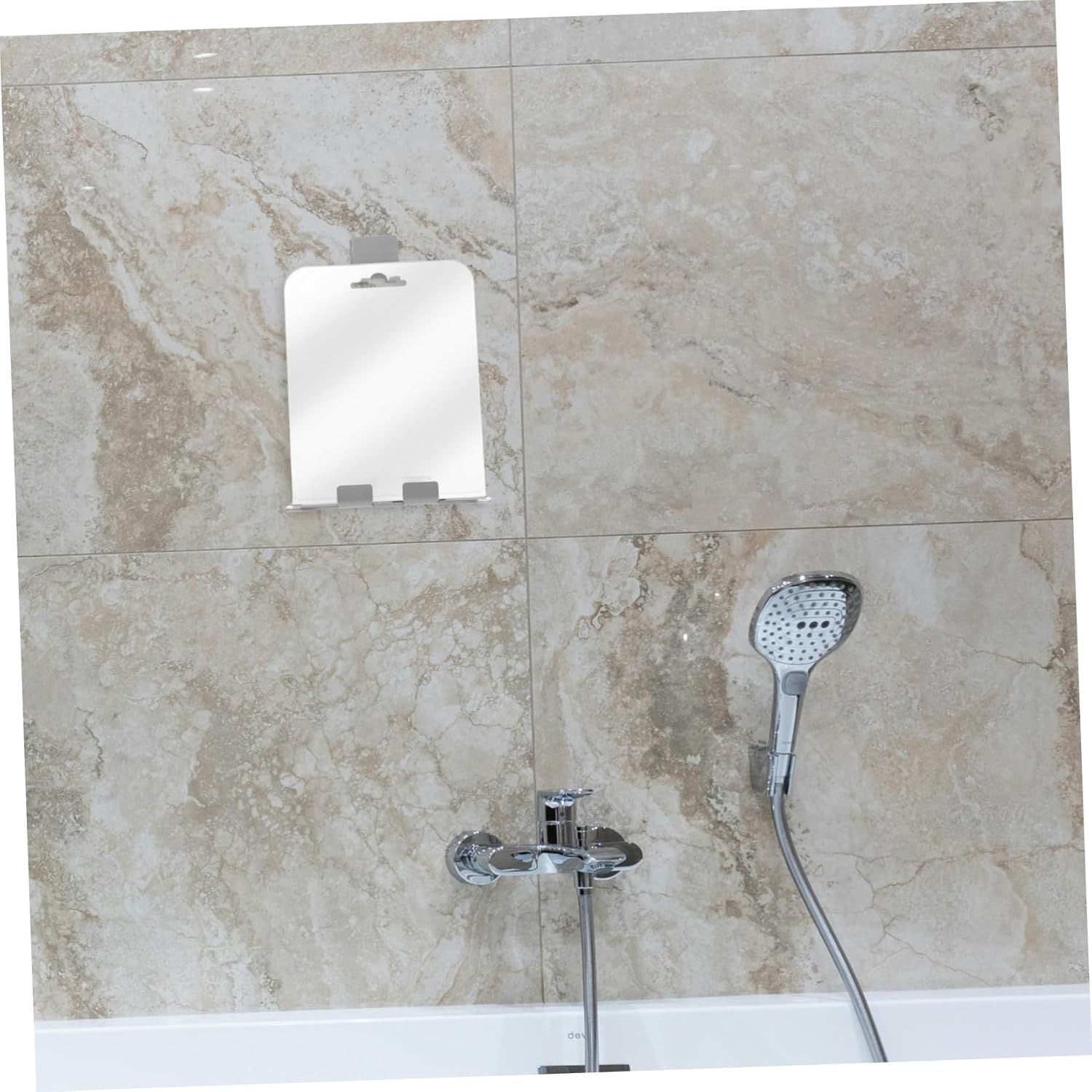 Fogless Shower Mirror with Shelf and Hooks