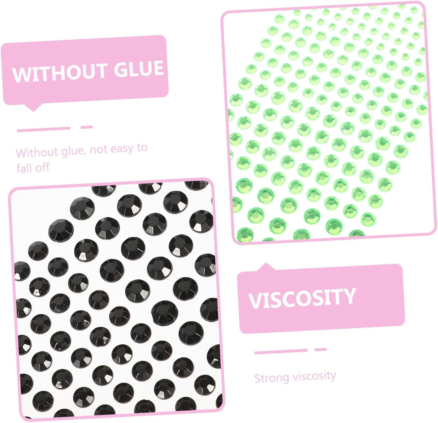 Gatuida 12 Sheets Self-Adhesive Rhinestone Stickers
