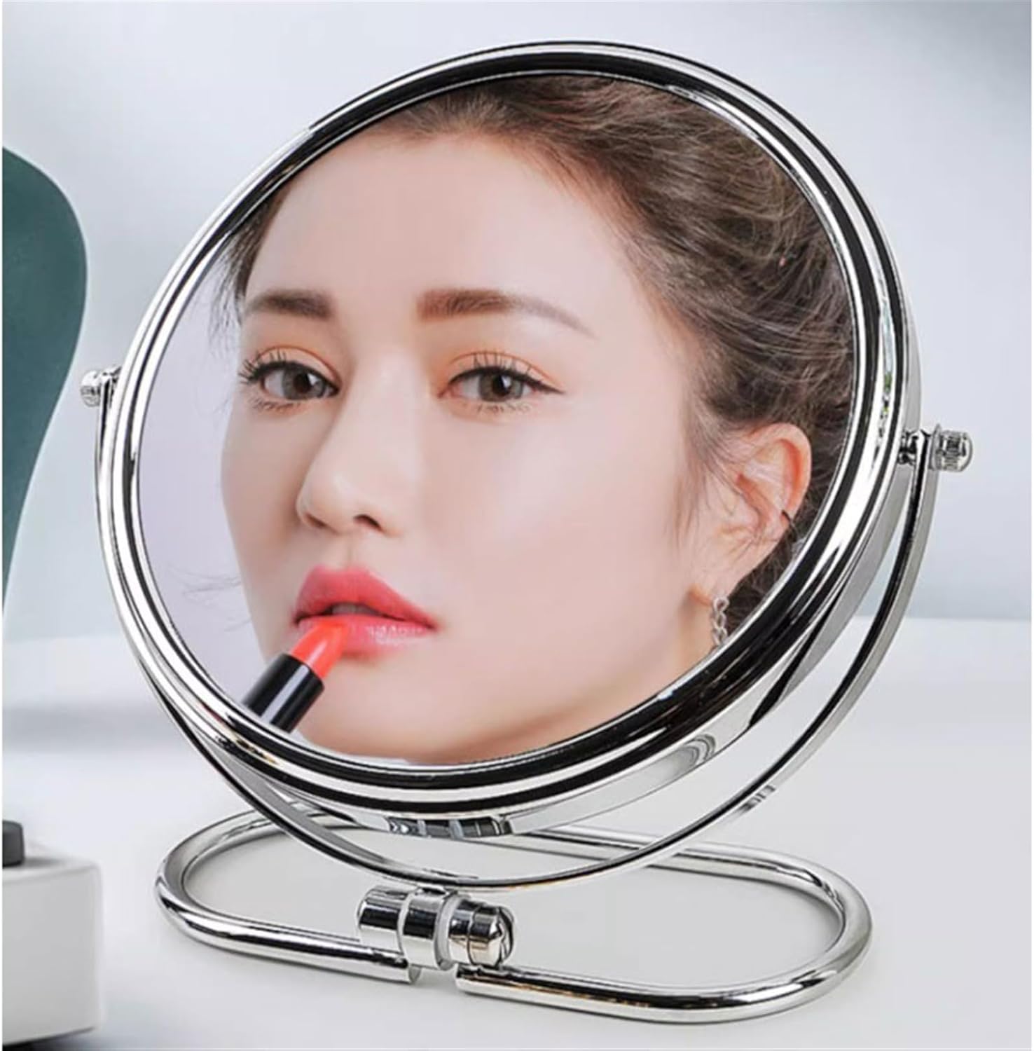 Luxury Wall-Mounted Makeup Mirror with HD Silver Plating