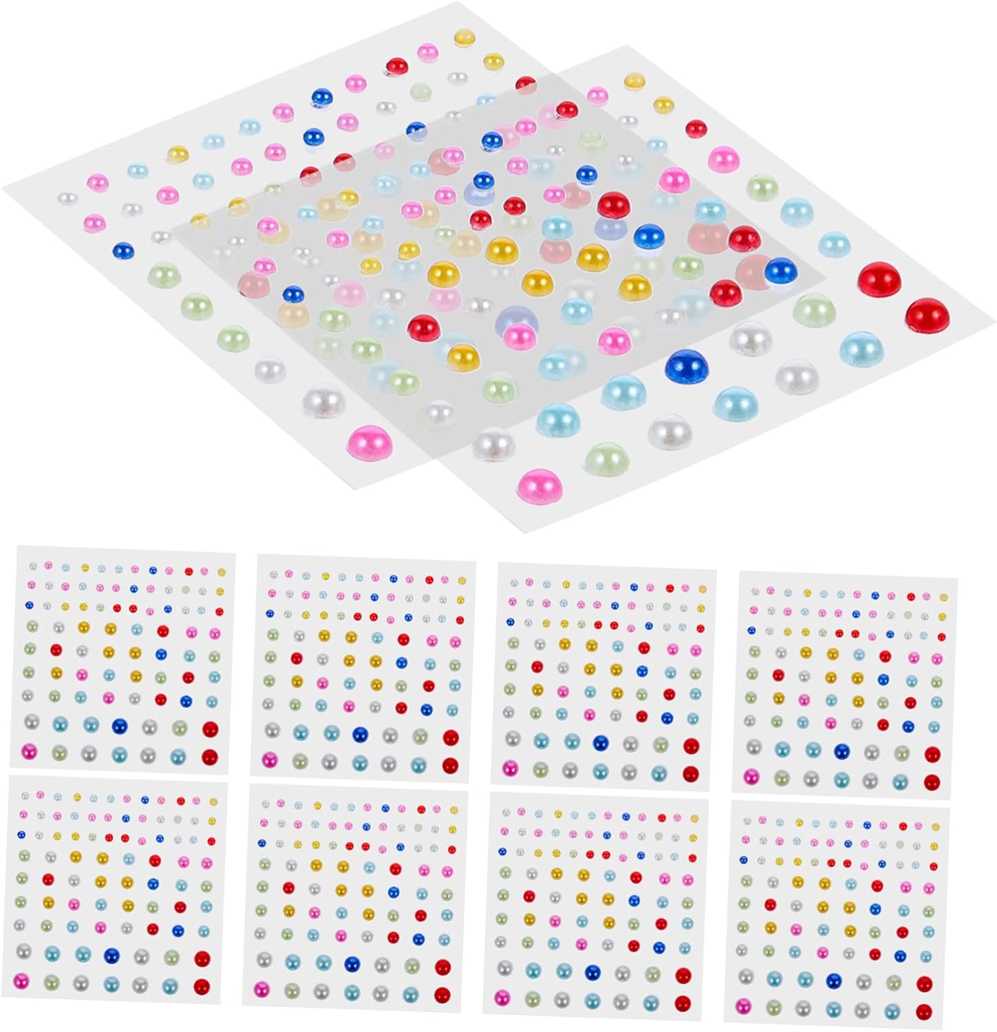 Uonlytech 5 Sets Self-Adhesive Rhinestone Stickers for Face and Body