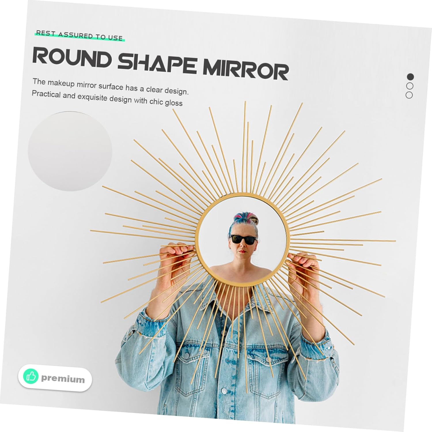 SOIMISS Round Acrylic Makeup Mirror for Home Decor