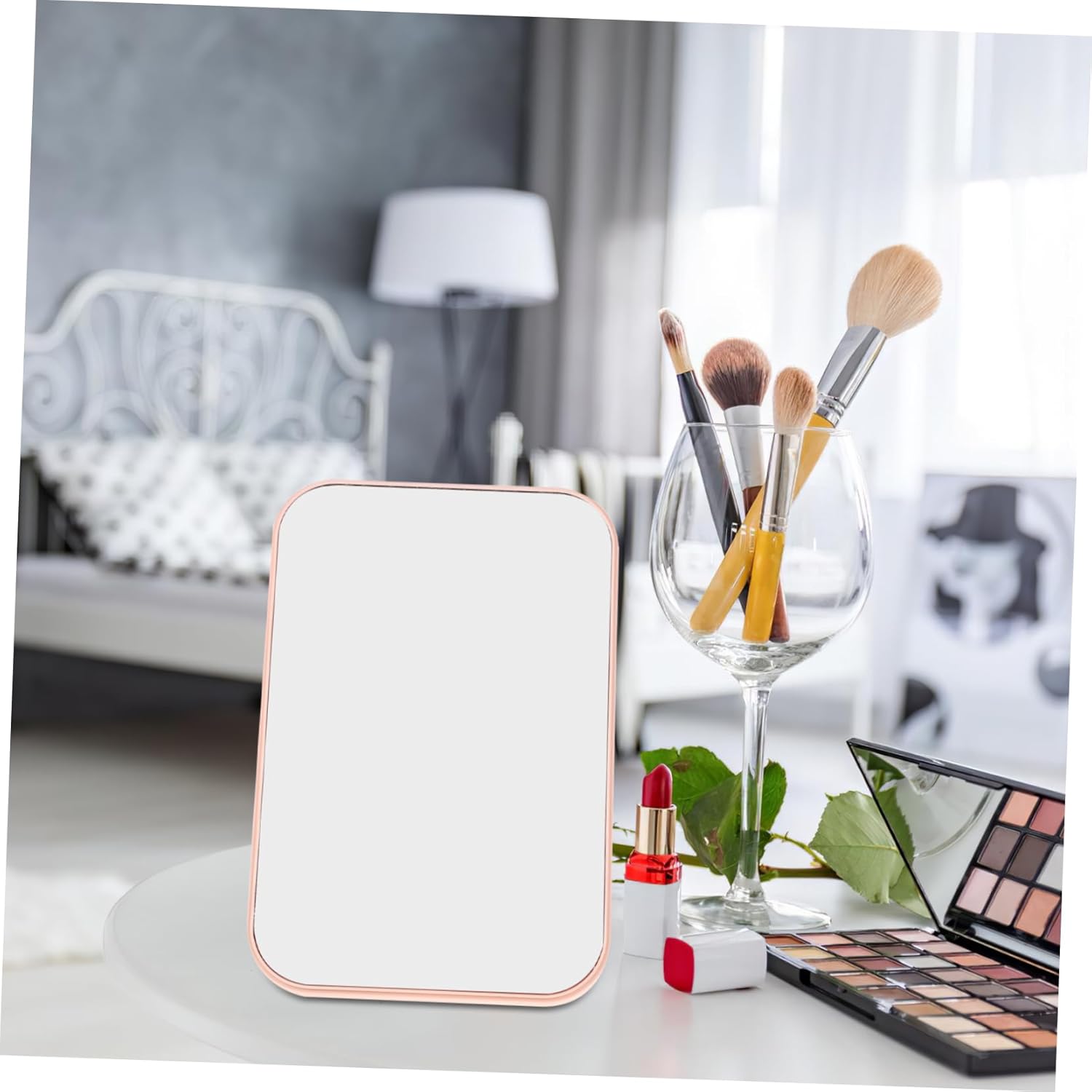 NOLITOY 2pcs Portable Makeup Mirror for Travel and Home