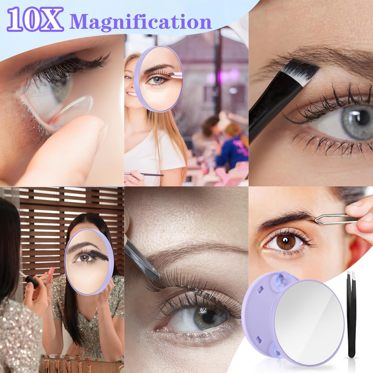 10X Makeup Magnifying Mirror with Suction Cups