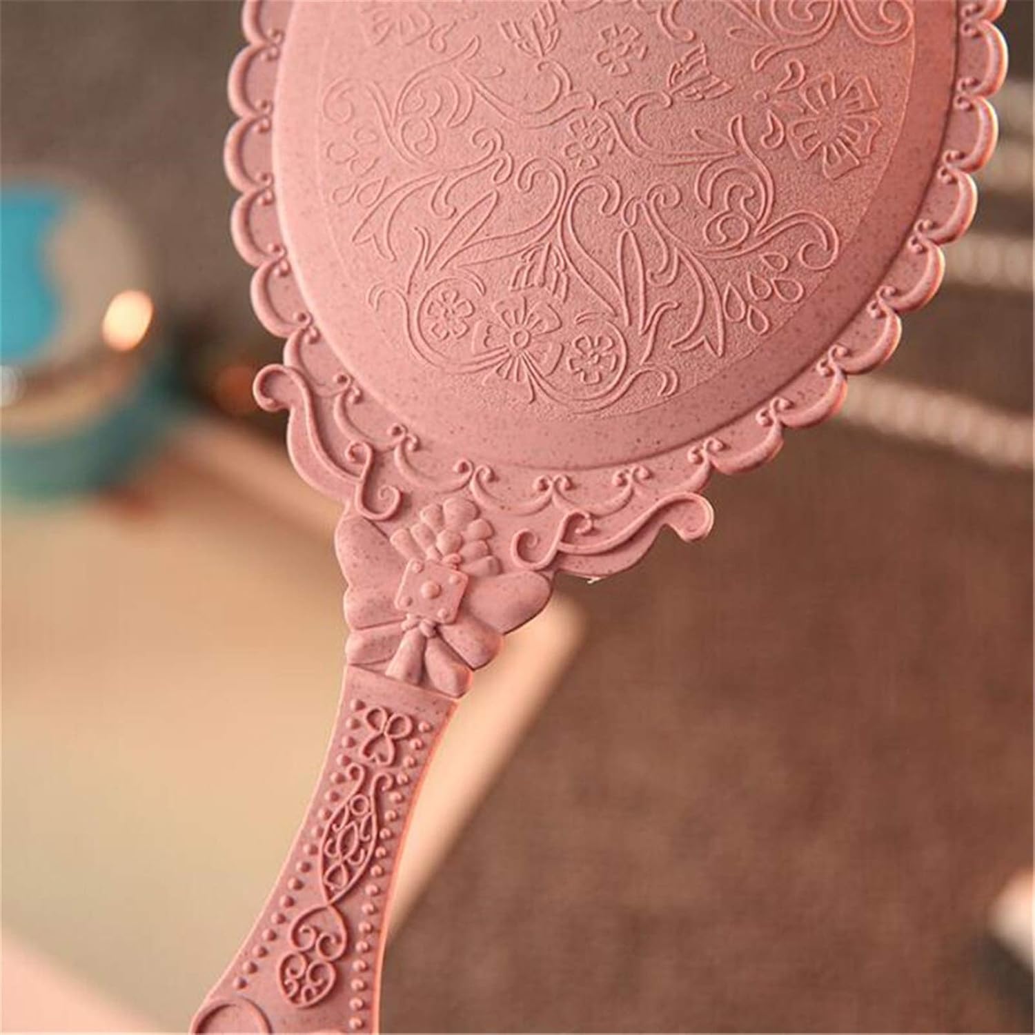 HASMI Gold Vanity Mirror Compact Handheld Makeup Mirror